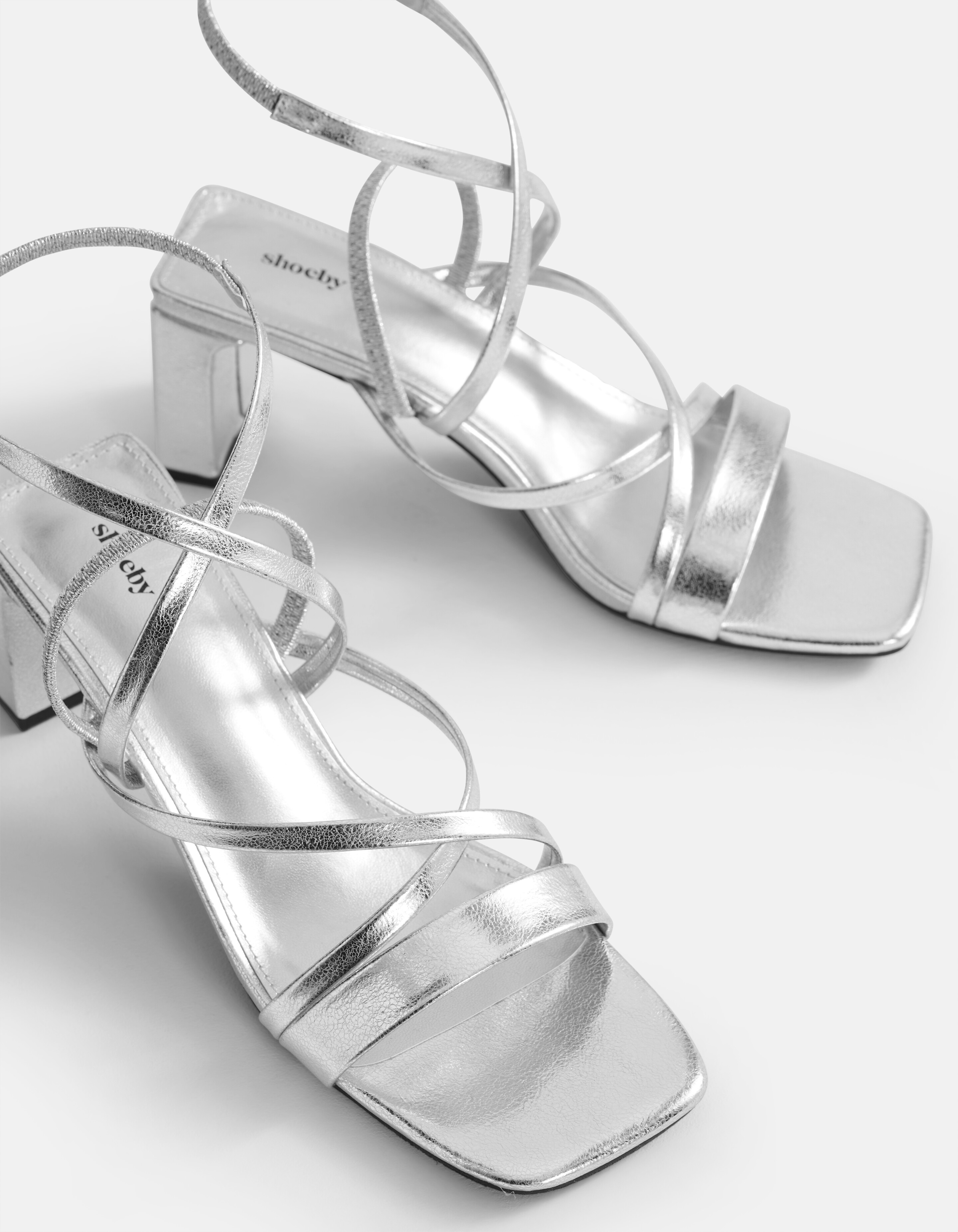 Sandalen mit Absatz Silber SHOEBY SHOES