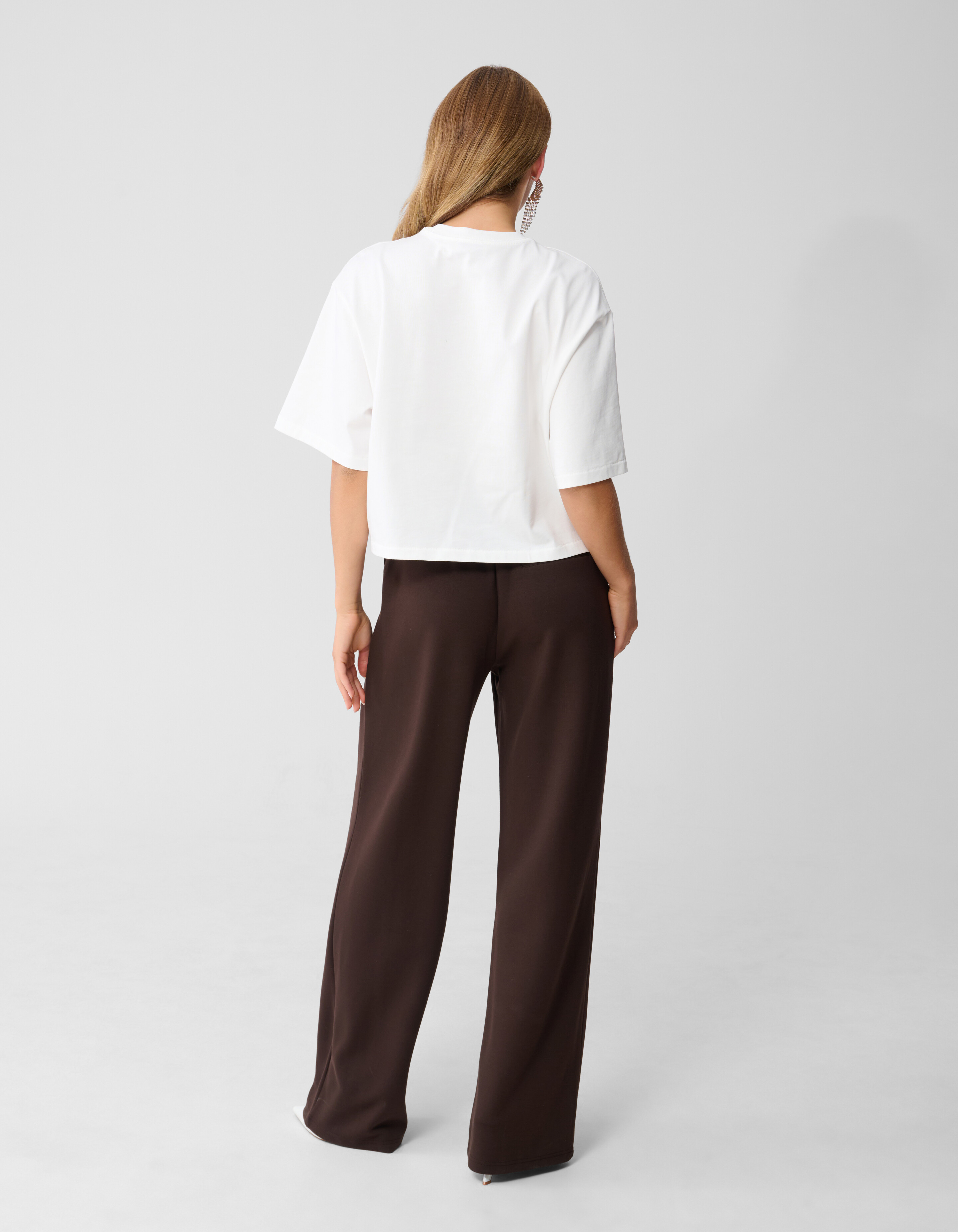Cropped Boxy Fit T-Shirt Weiß SHOEBY WOMEN