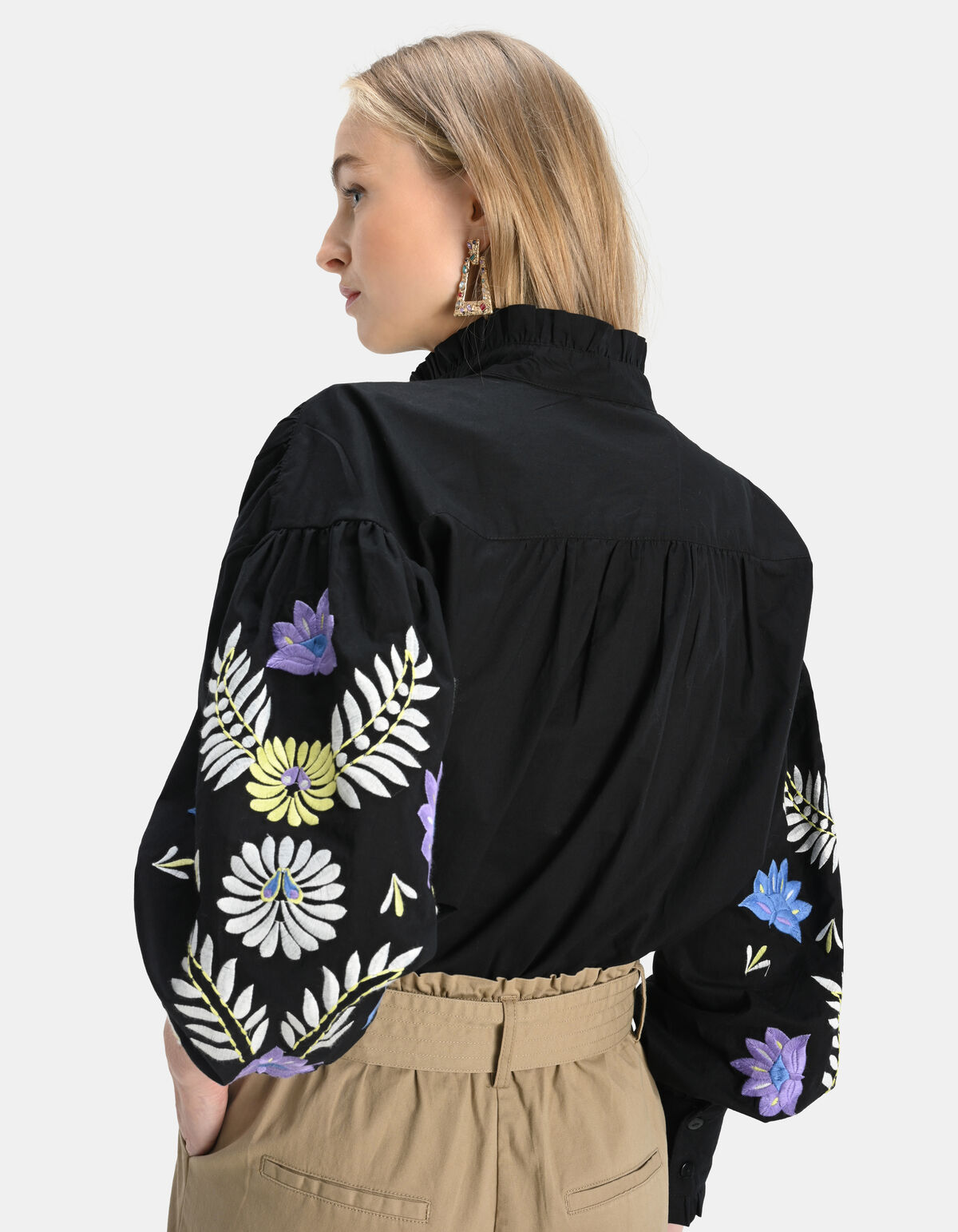 Bluse mit Voile-Stickerei SHOEBY WOMEN