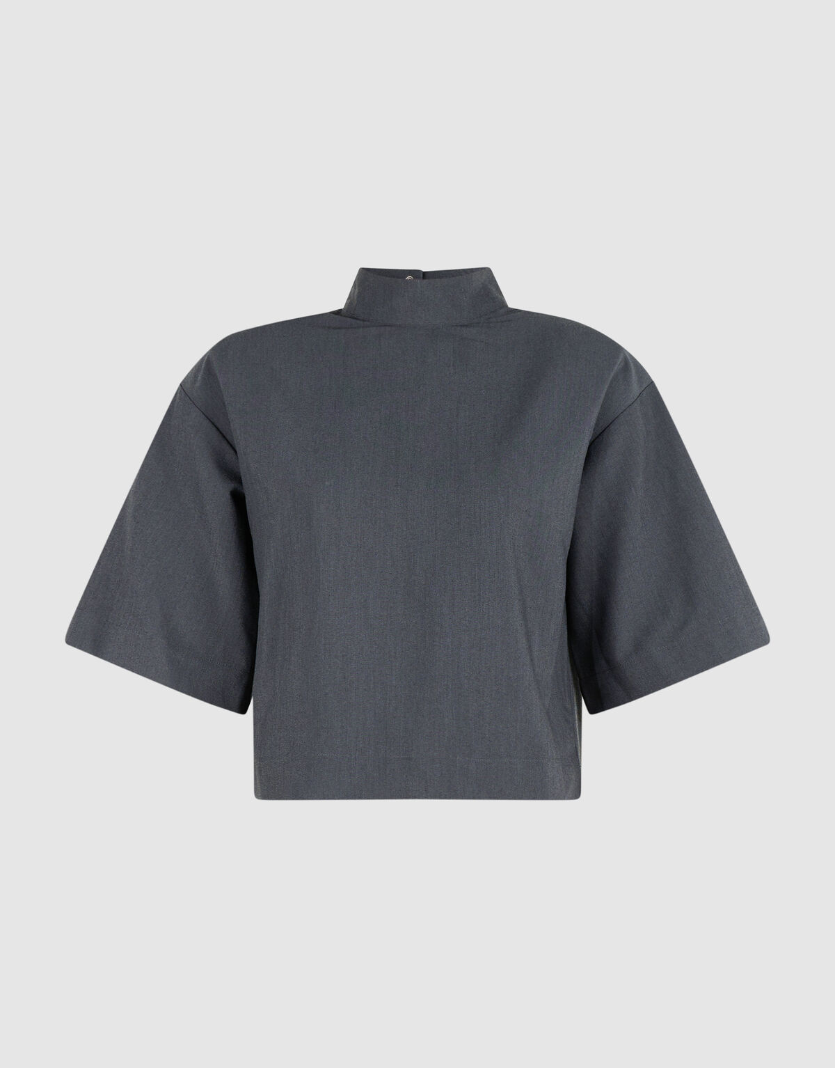 Gewebte Schulter Top Grau SHOEBY WOMEN