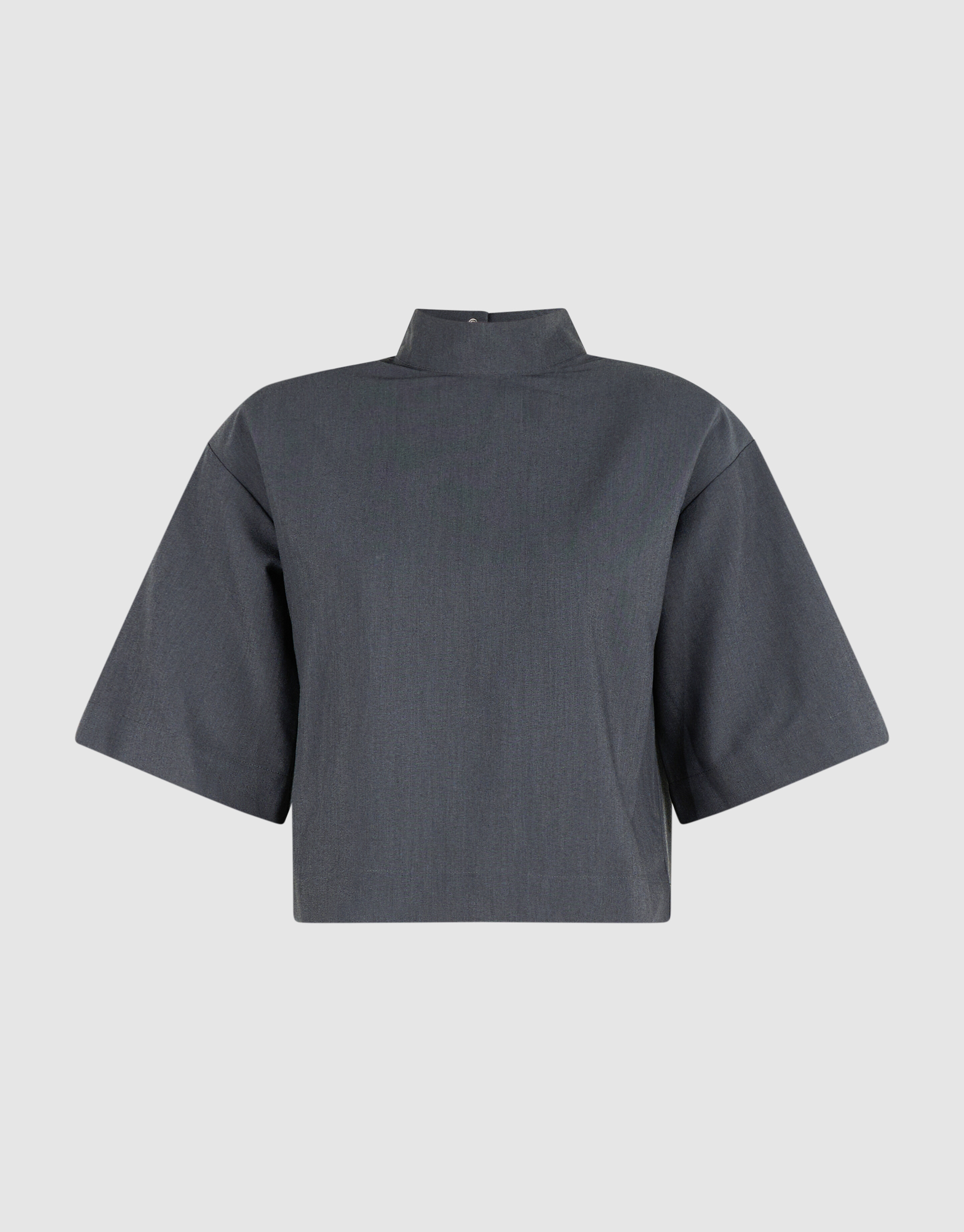 Gewebte Schulter Top Grau SHOEBY WOMEN