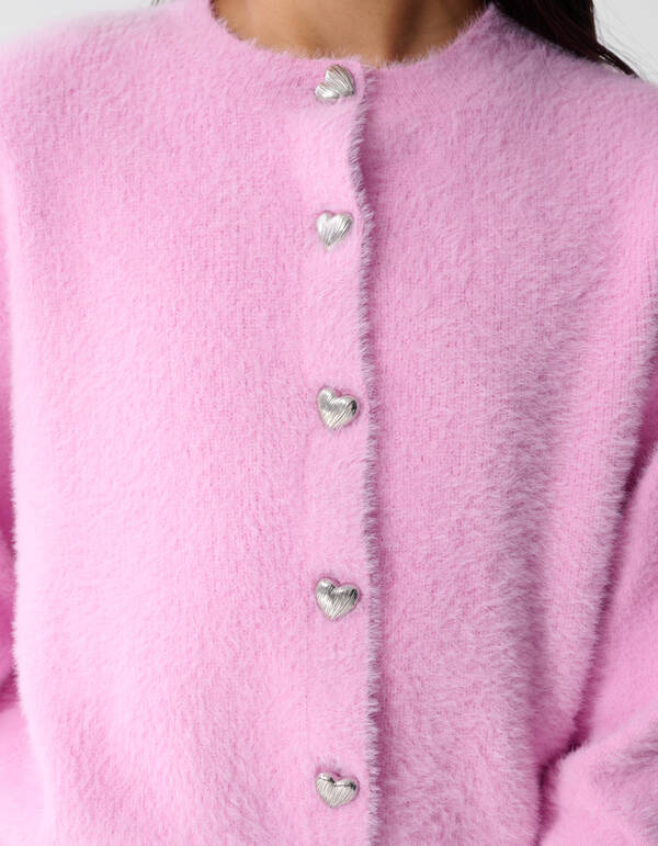 Flauschige Strickjacke Rosa SHOEBY GIRLS
