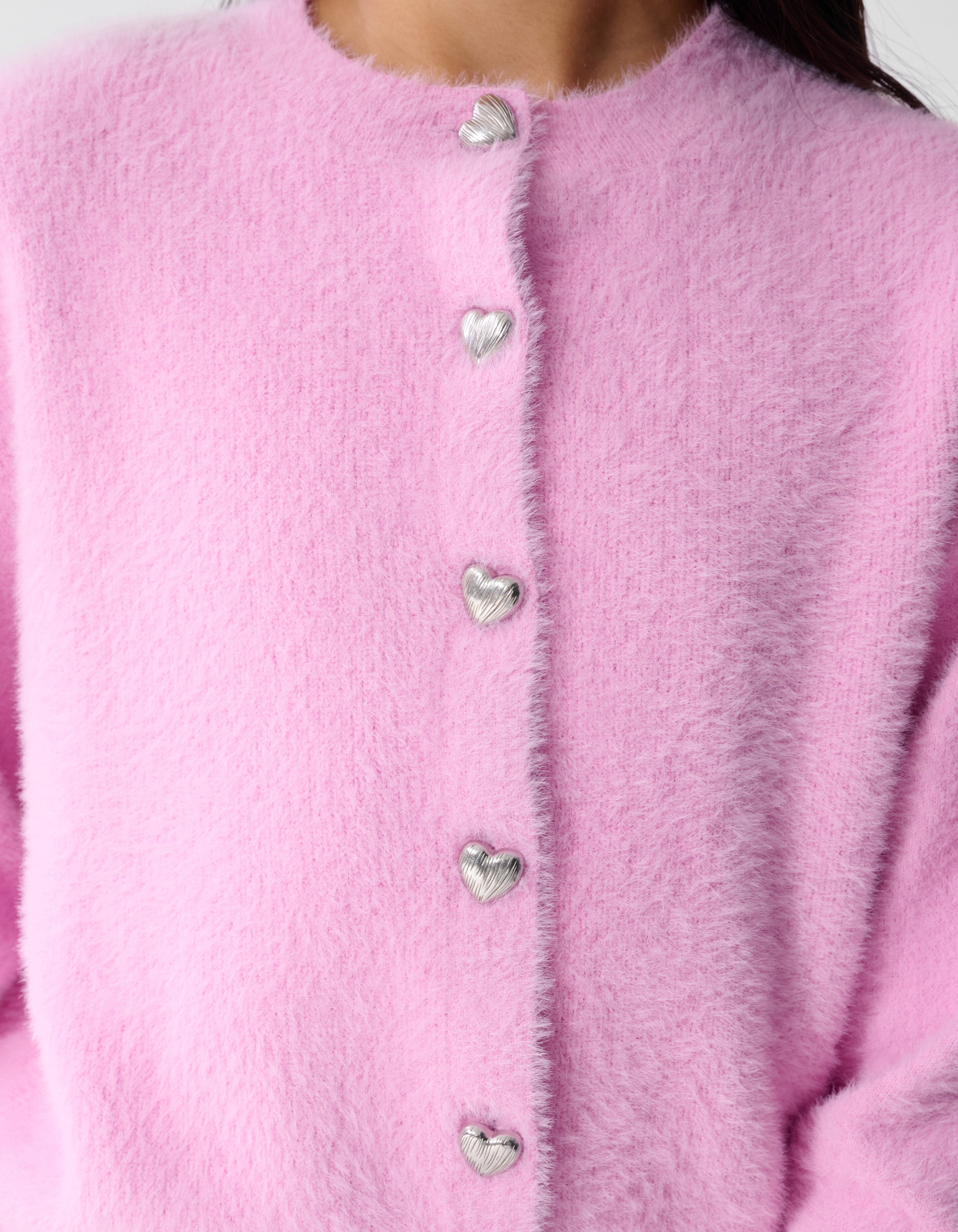 Flauschige Strickjacke Rosa SHOEBY GIRLS
