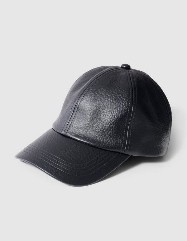 Vegane Leder-Cap Schwarz SHOEBY ACCESSOIRES