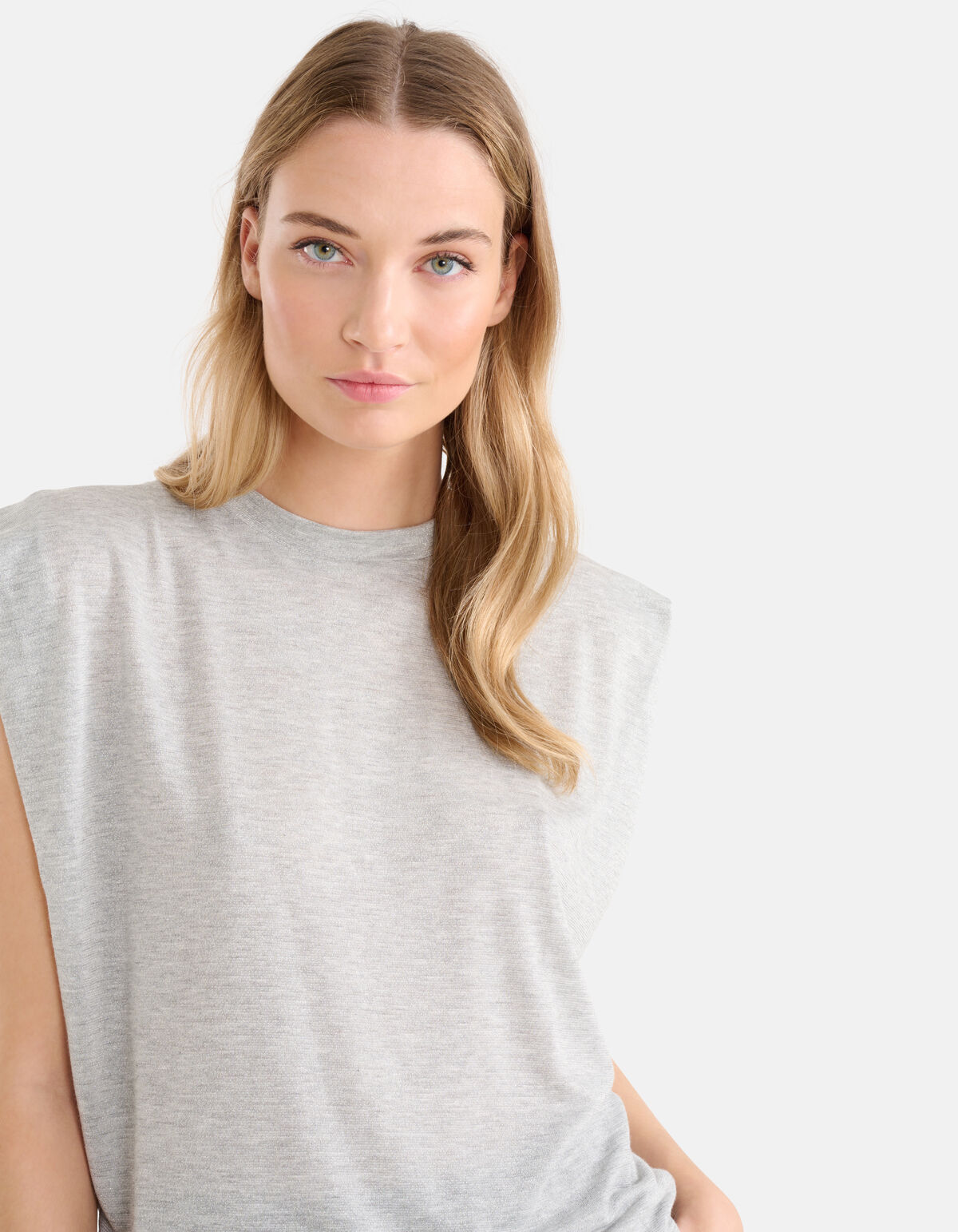 Glitzer-T-Shirt Grau SHOEBY WOMEN