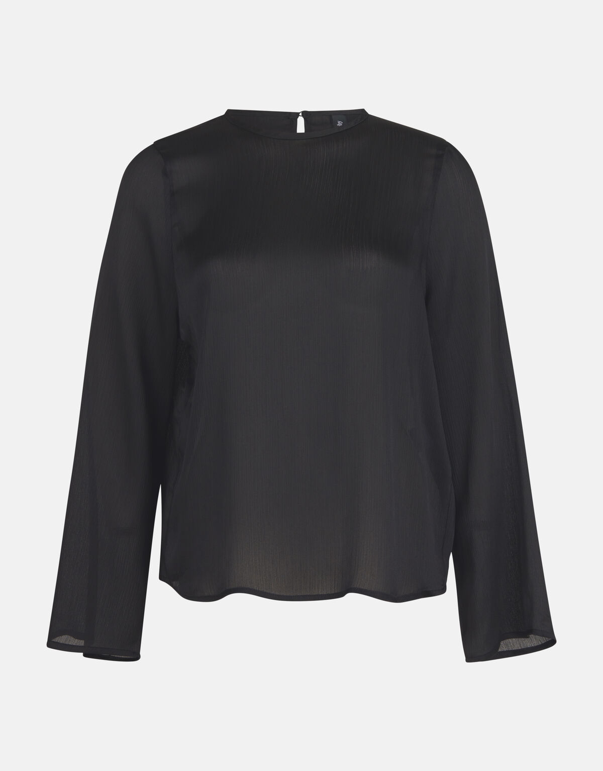 Crinkle Chiffon Top Schwarz SHOEBY WOMEN