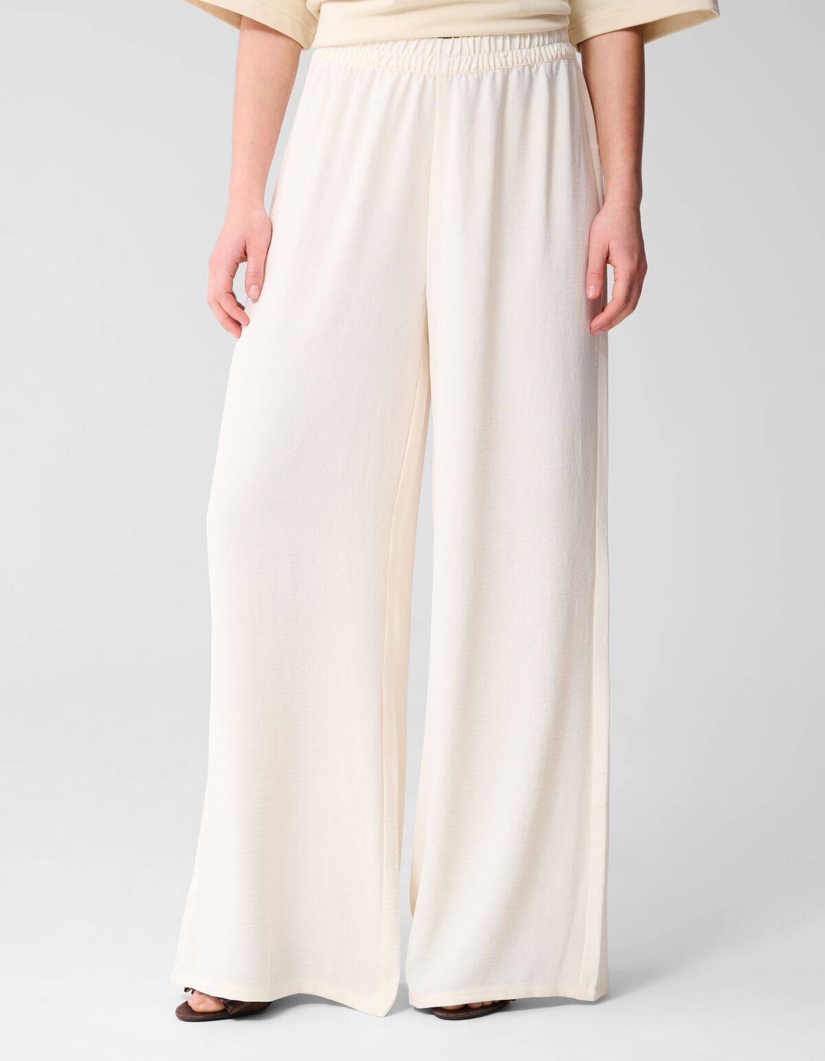 Twist Hose mit weitem Bein Off White SHOEBY WOMEN