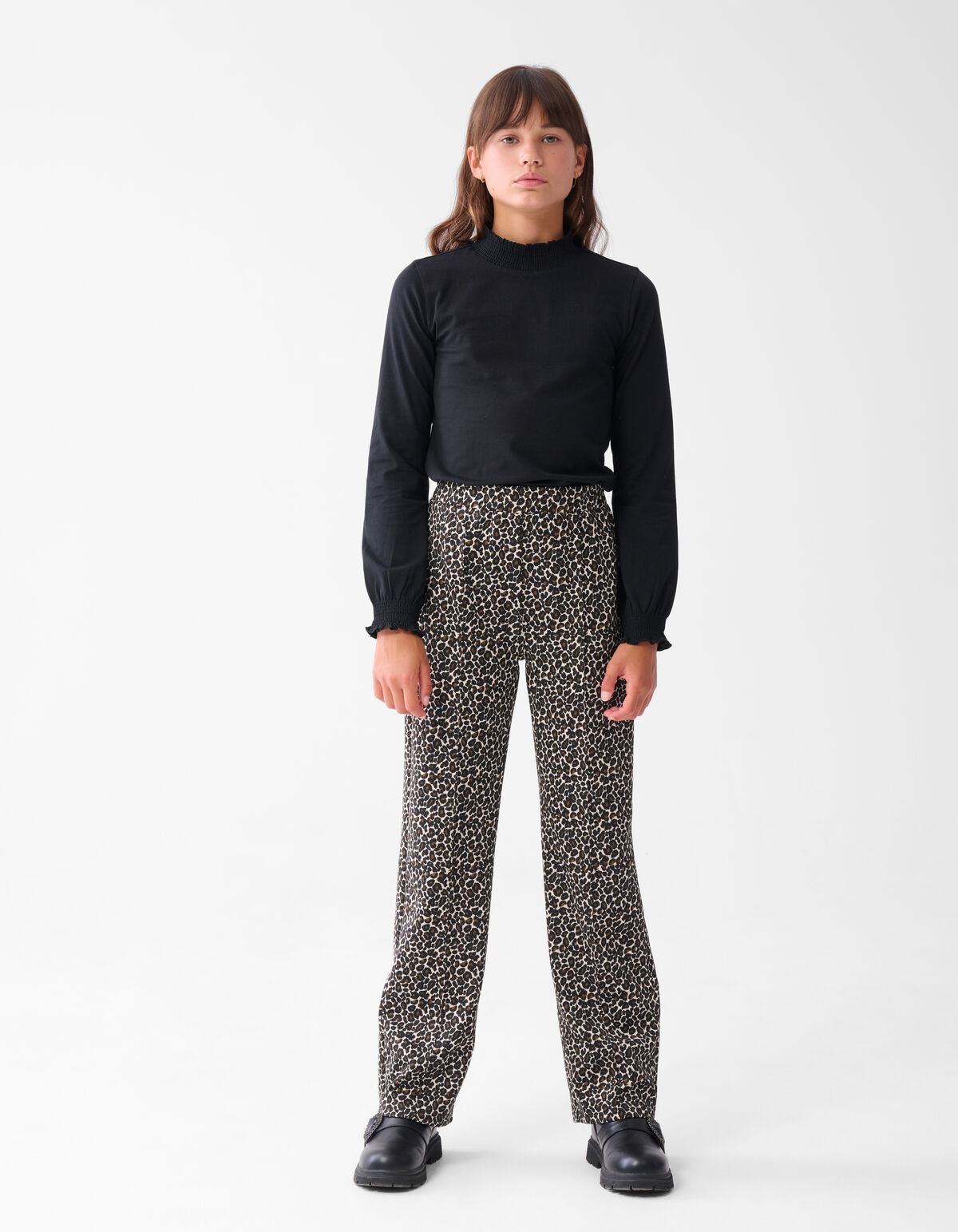 Leopardenhose mit weitem Bein Braun SHOEBY GIRLS