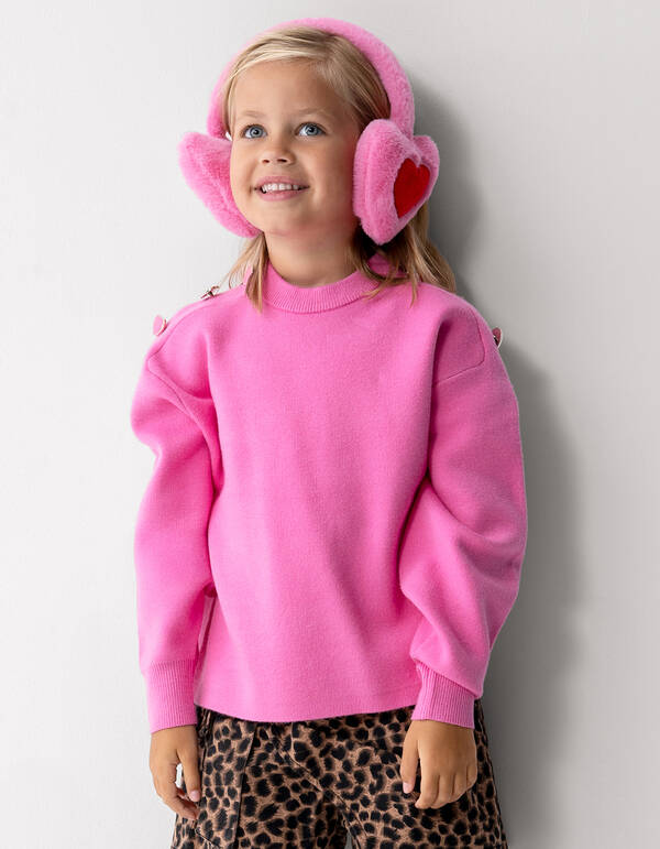 Button Pullover Rosa SHOEBY GIRLS