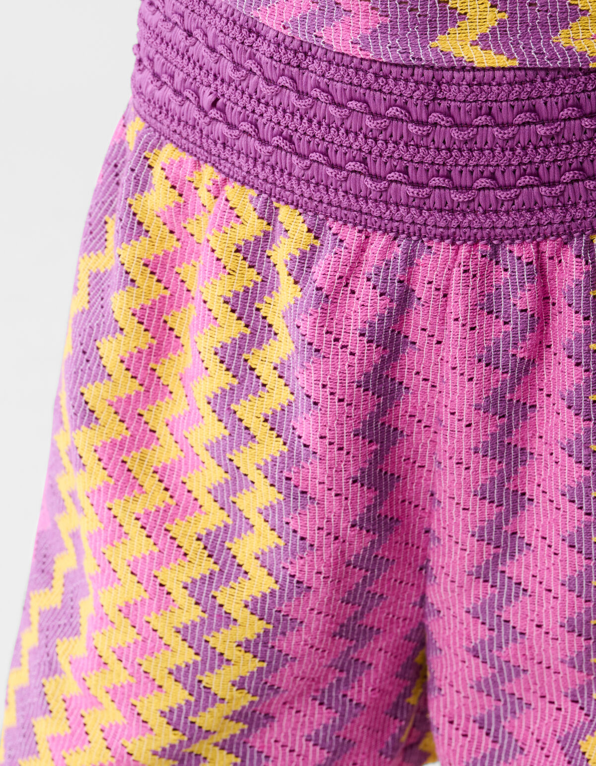 Zickzack geh&auml;kelt kurz rosa SHOEBY GIRLS