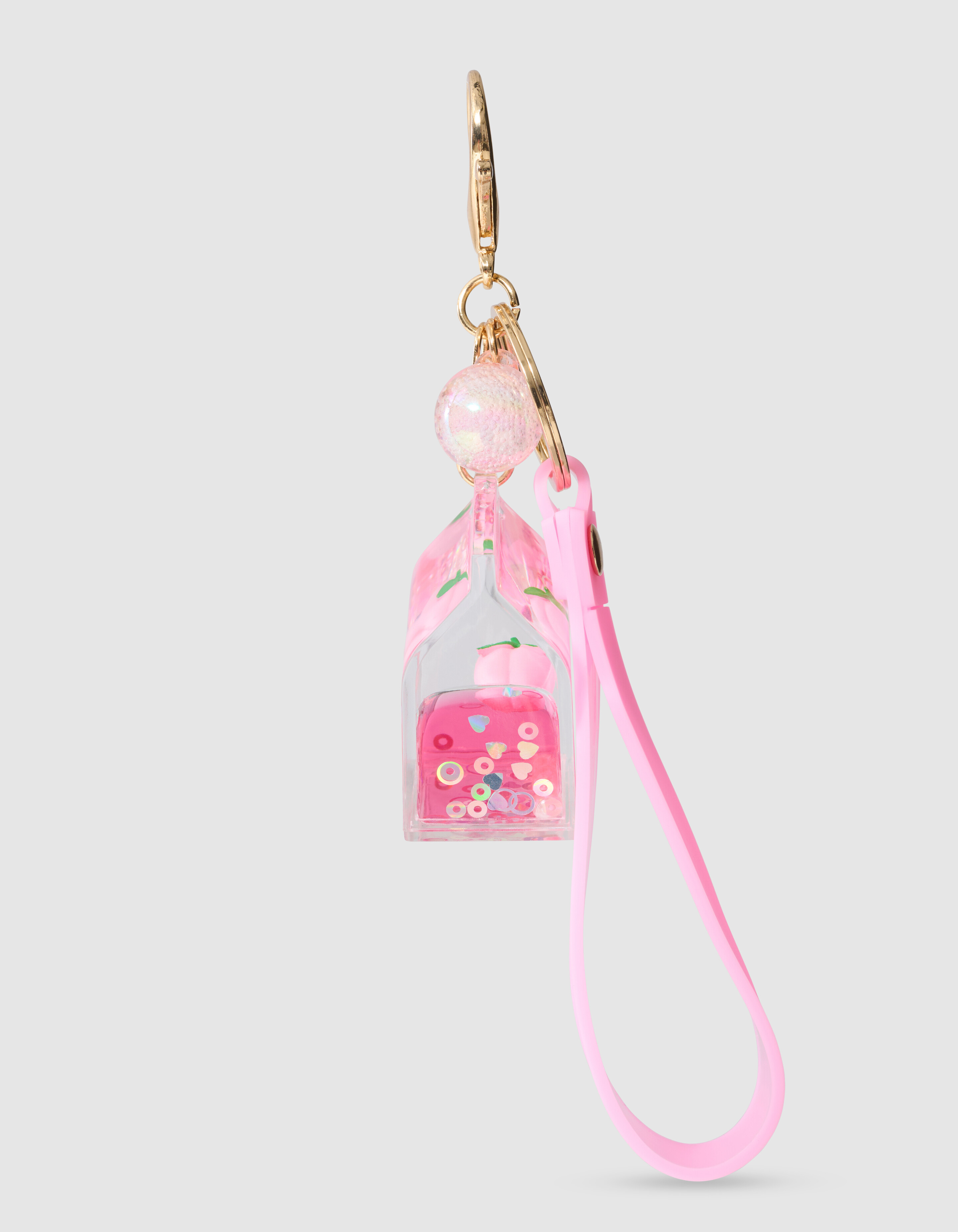 Pfirsich Liquid Schl&uuml;sselanh&auml;nger Rosa SHOEBY ACCESSOIRES
