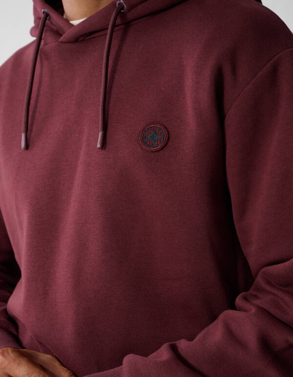 Embroidery Hoodie Dunkelrot SHOEBY MEN