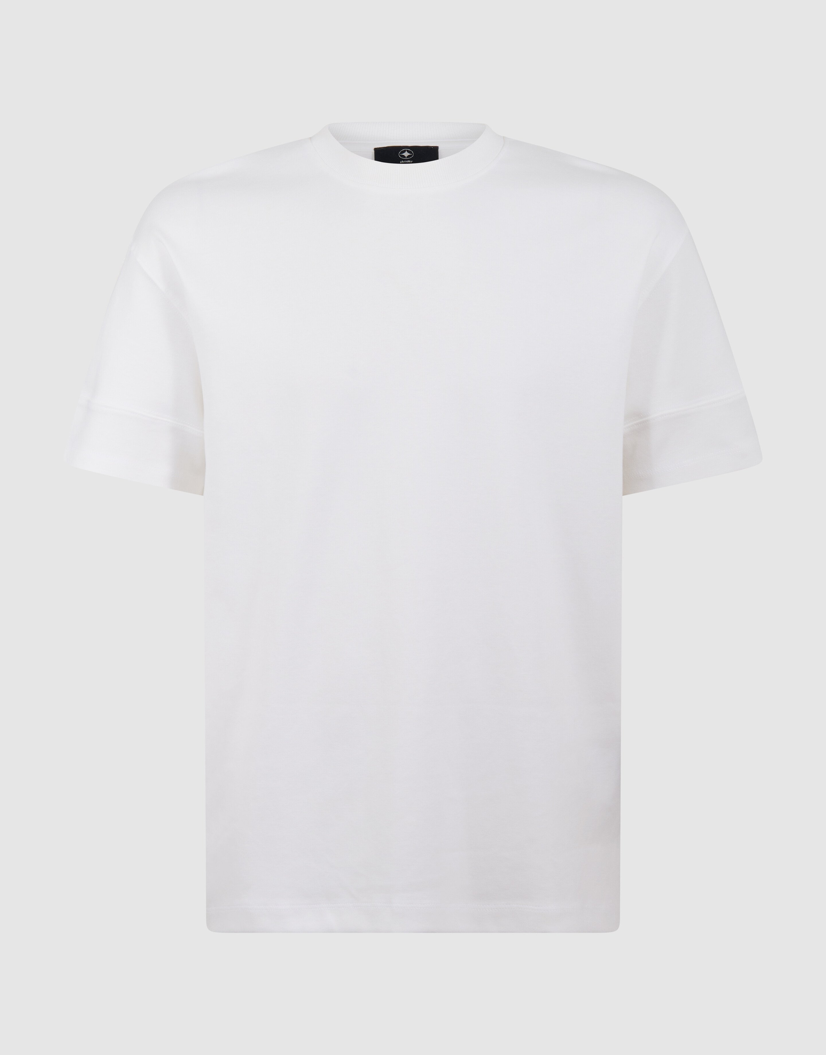 Minimalistisches T-Shirt in Wei&szlig; SHOEBY MEN