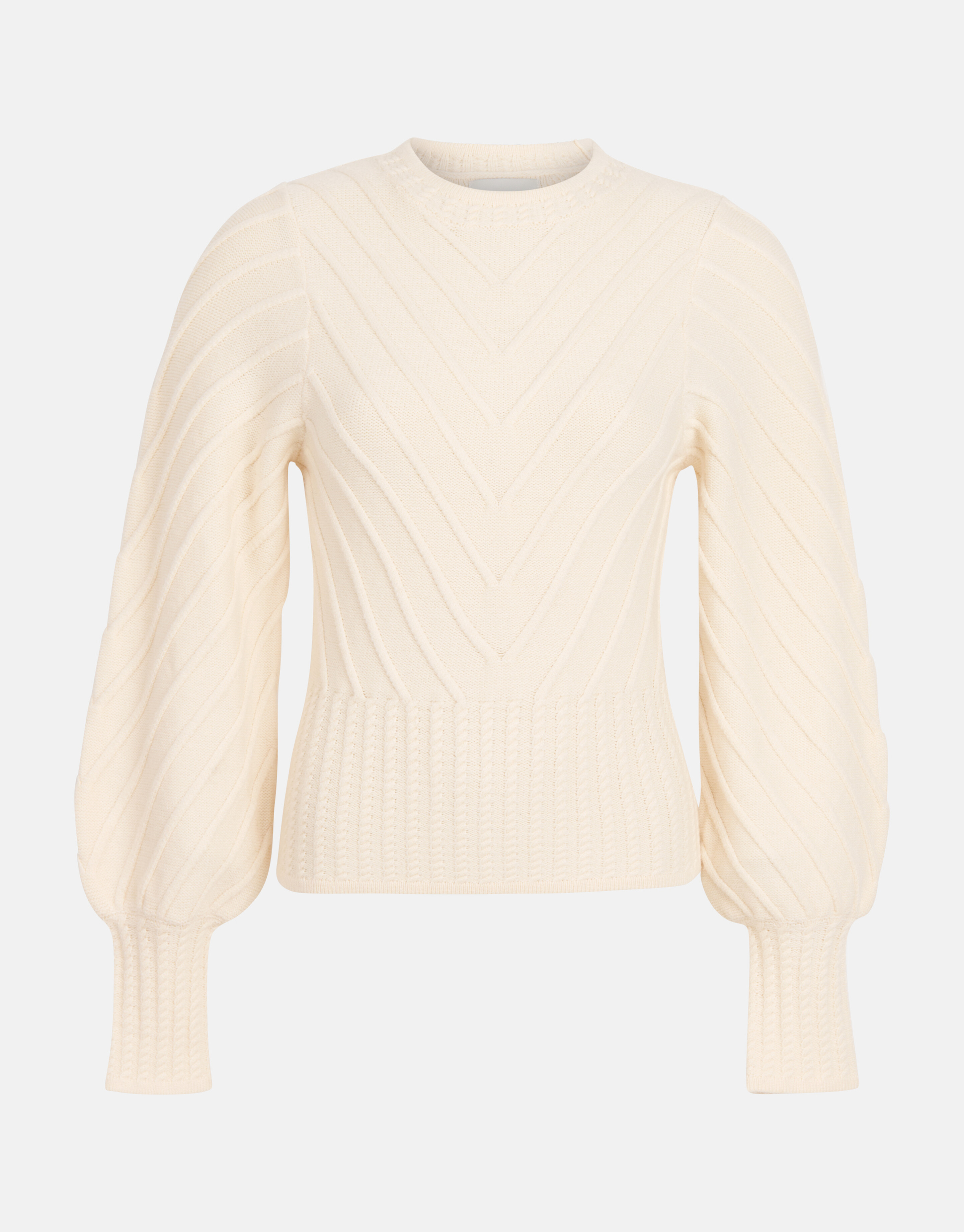 Diagonaler Pullover Off White SHOEBY WOMEN