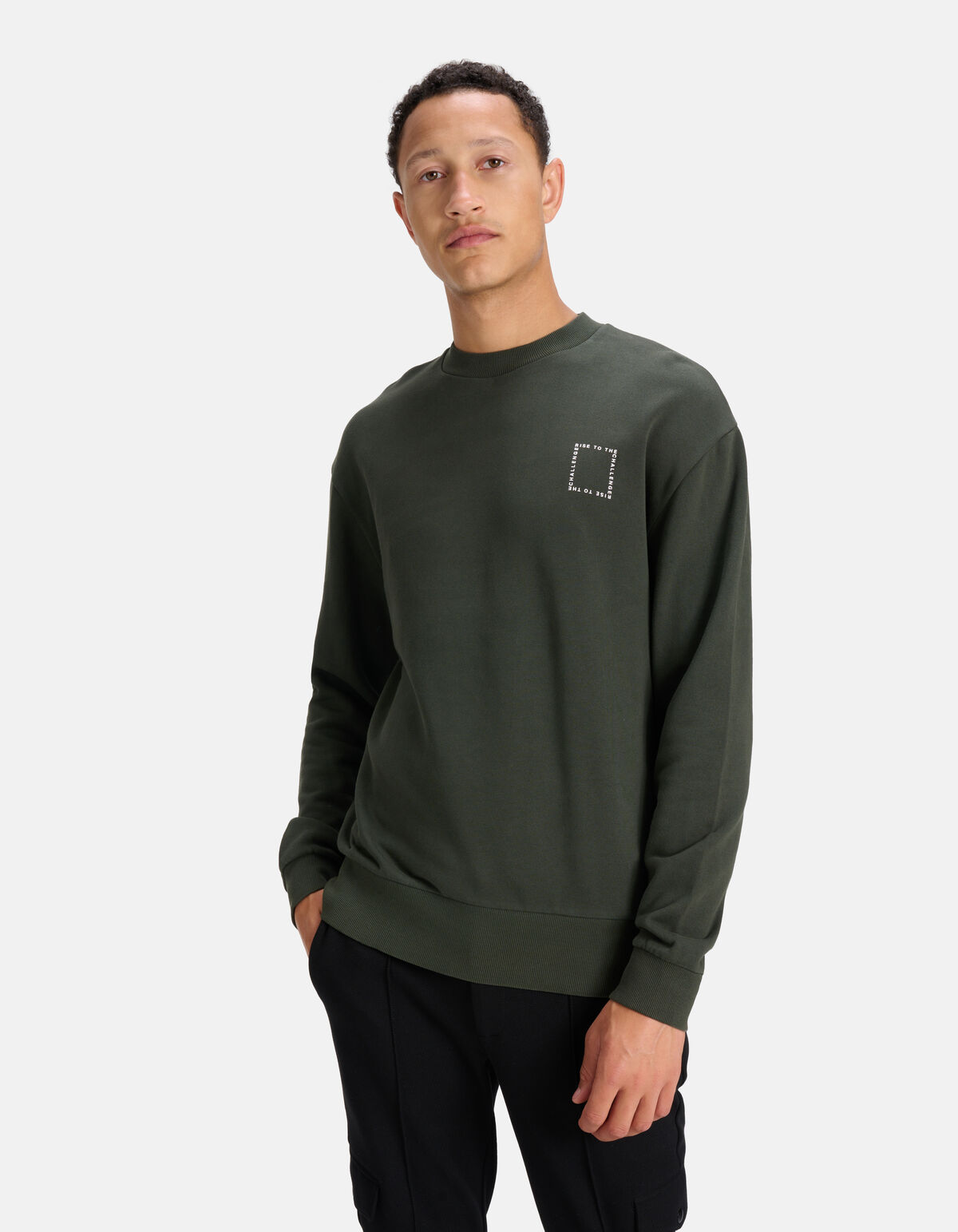 Print Pullover Dunkelgrün SHOEBY MEN