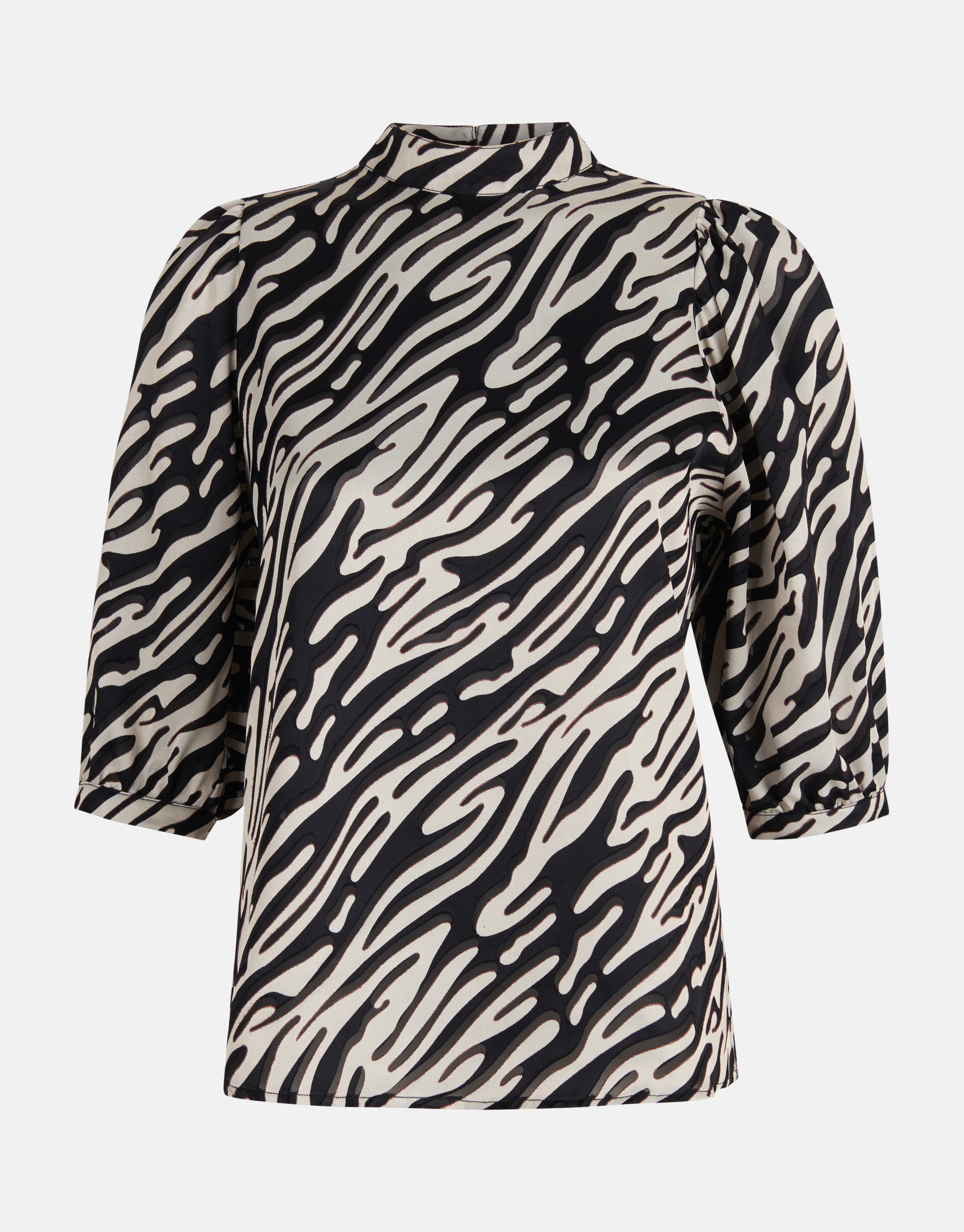 Zebra Burn Out Top Schwarz/Weiß SHOEBY WOMEN