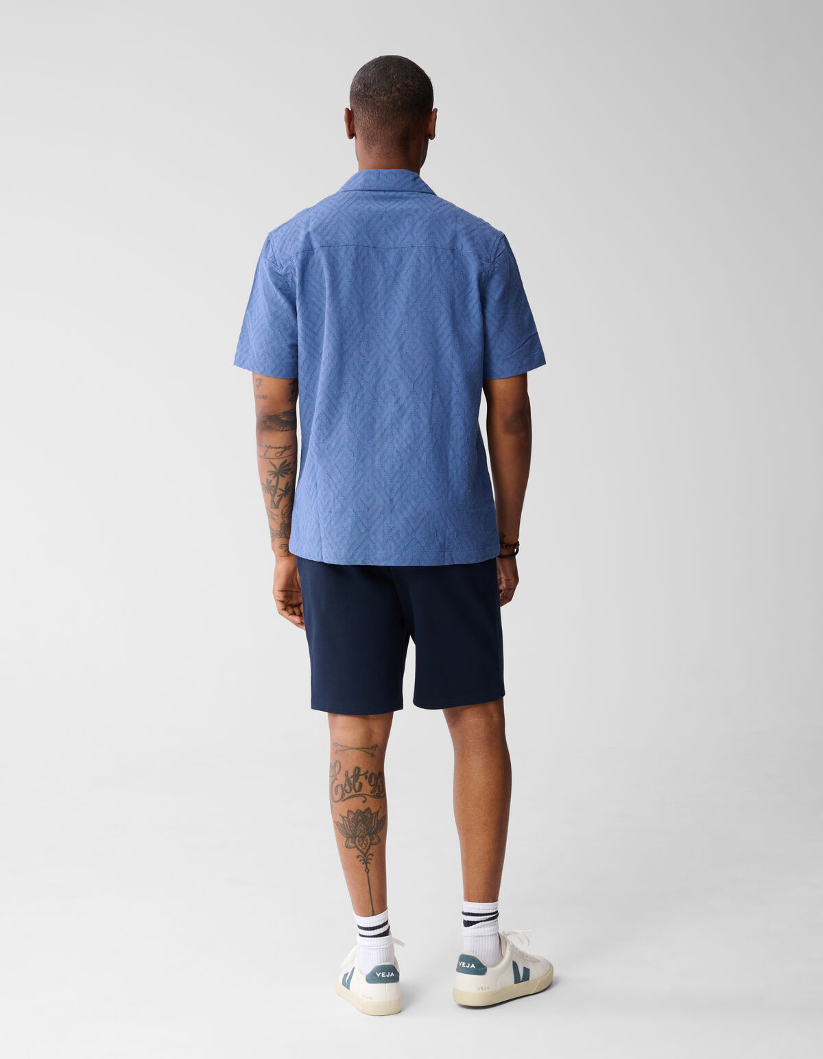 Piqu&eacute;-Logo-Short Dunkelblau SHOEBY MEN
