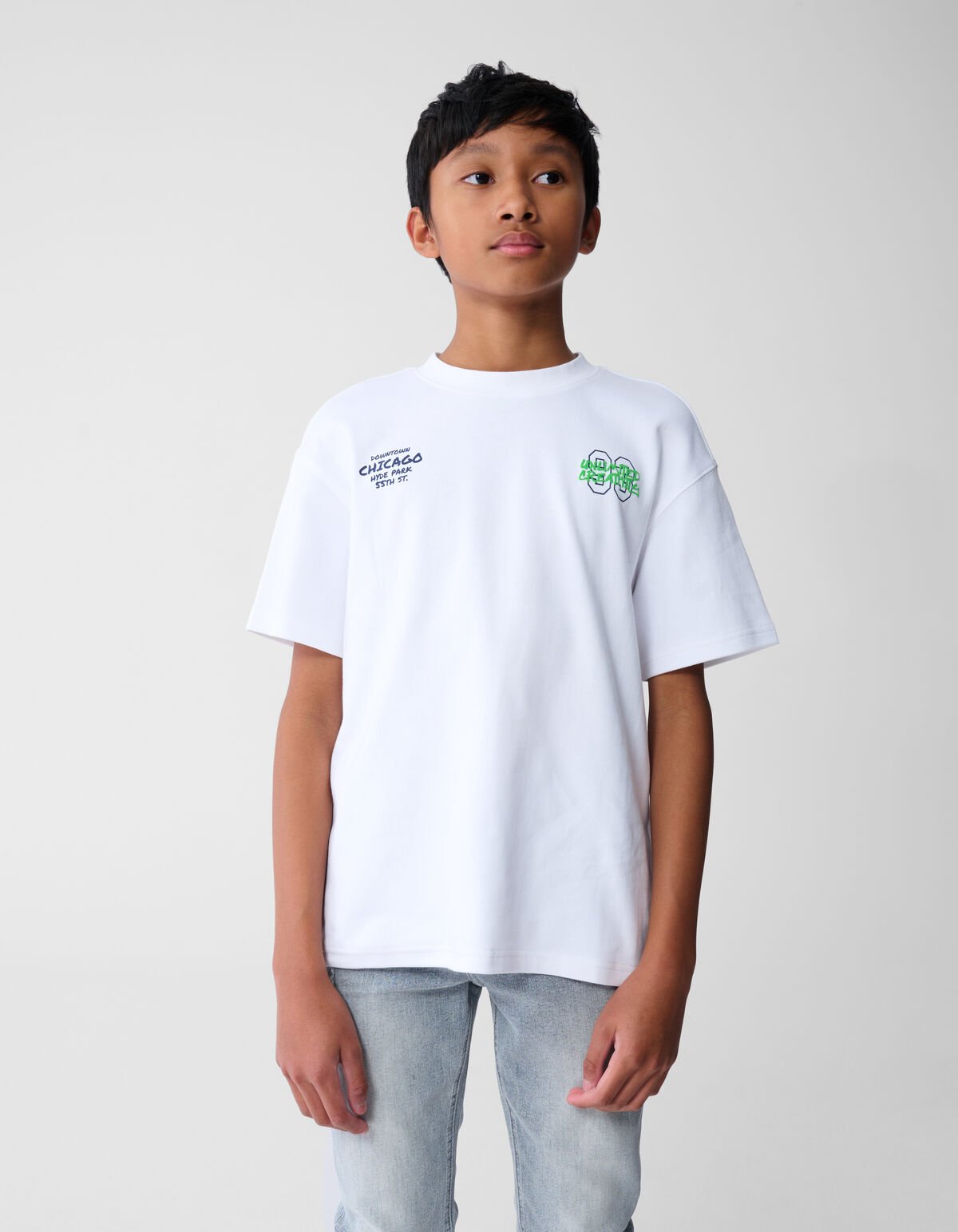 Downtown Artwork T-Shirt Wit SHOEBY BOYS