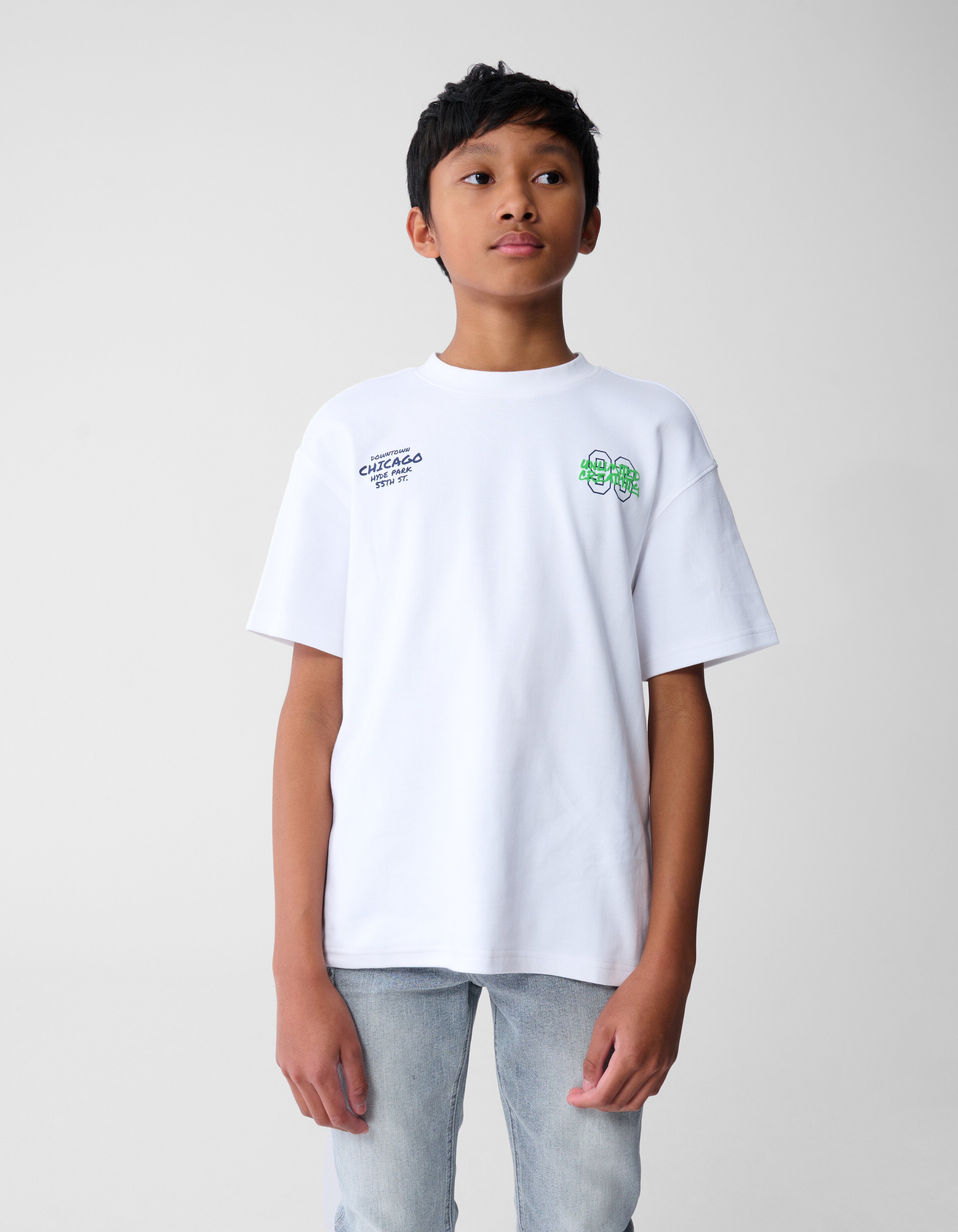 Downtown Artwork T-Shirt Wit SHOEBY BOYS