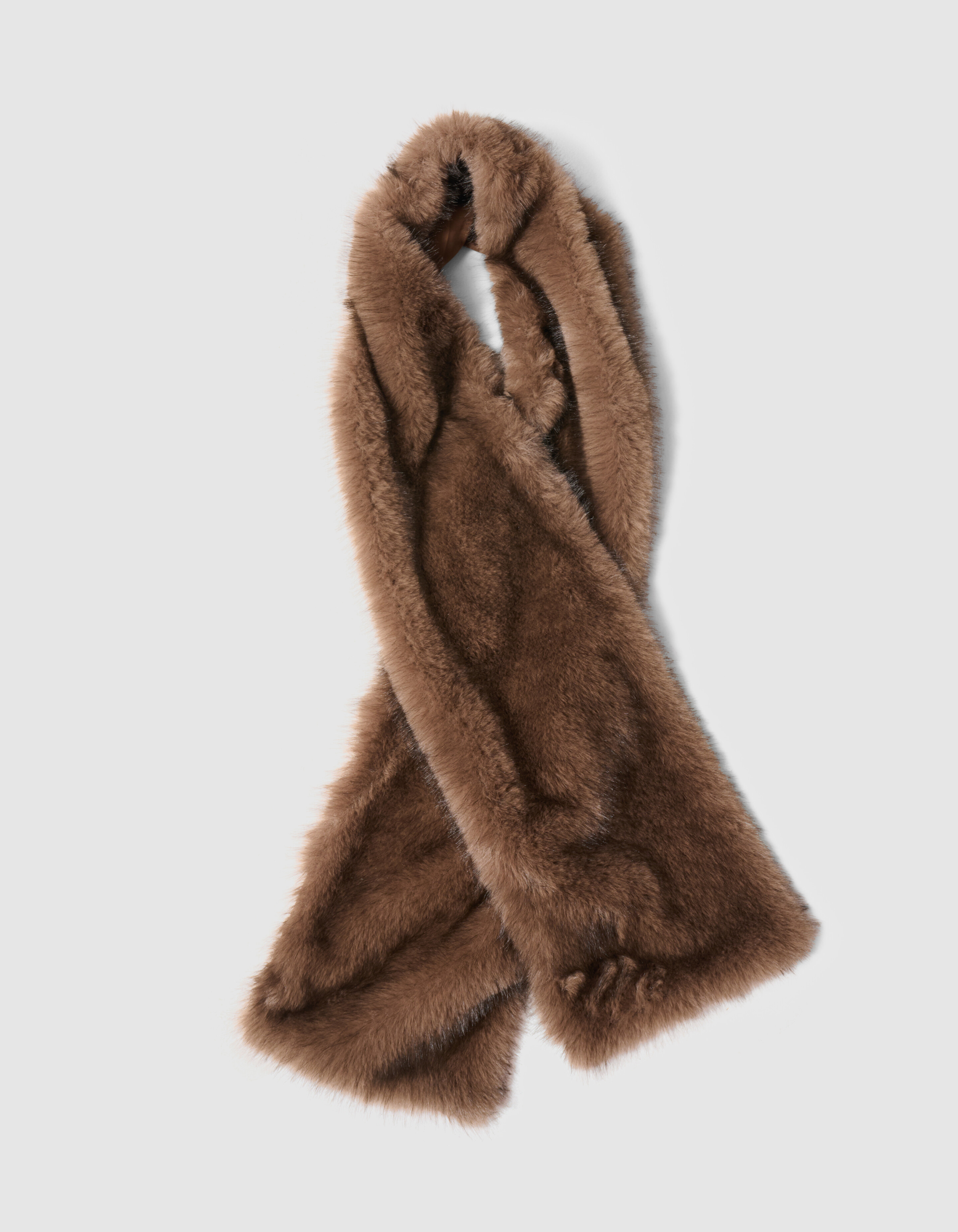 Faux-Fur-Schal Mit Taschen Braun By Mieke SHOEBY ACCESSOIRES