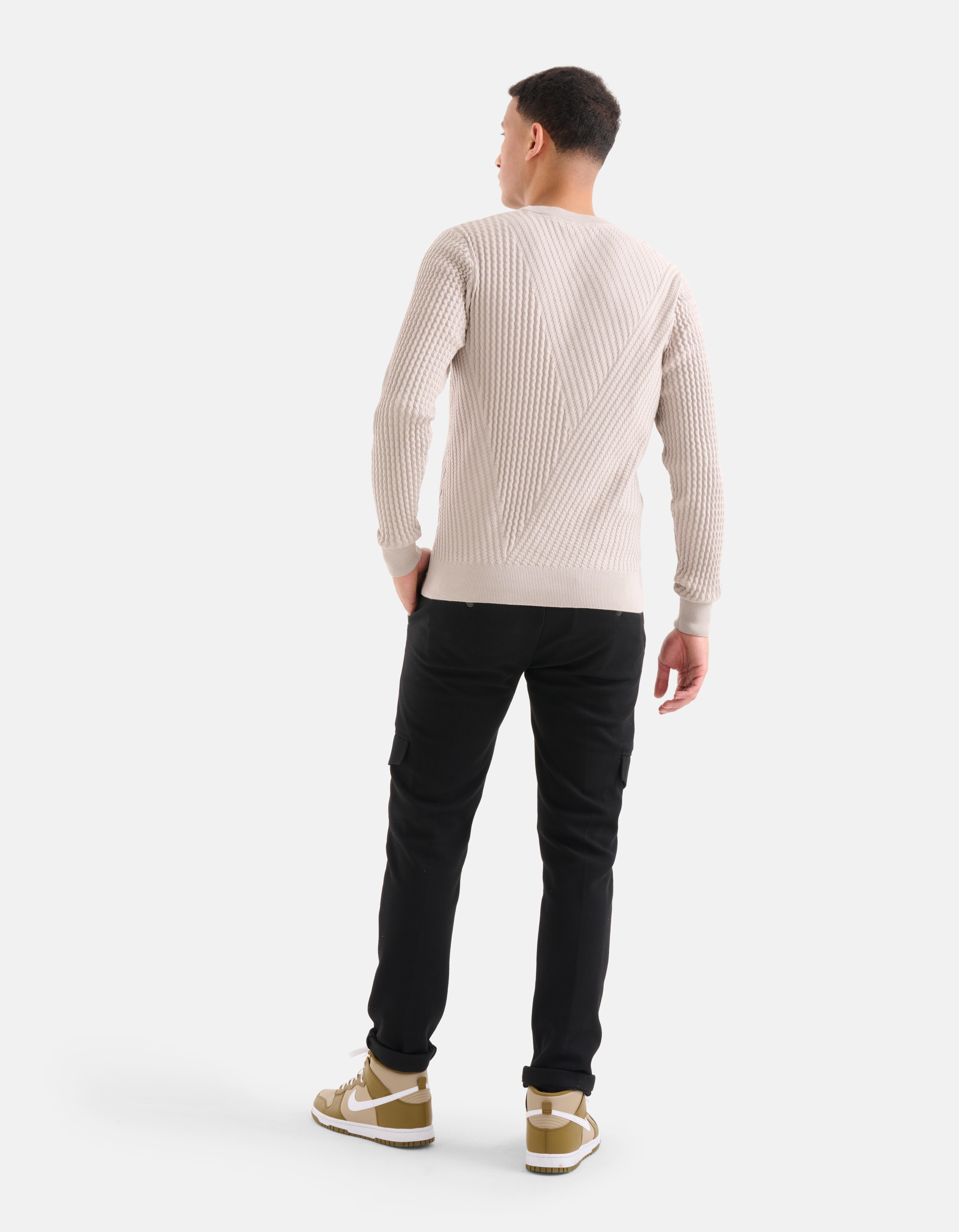 Gestreifter Pullover Hellgrau SHOEBY MEN