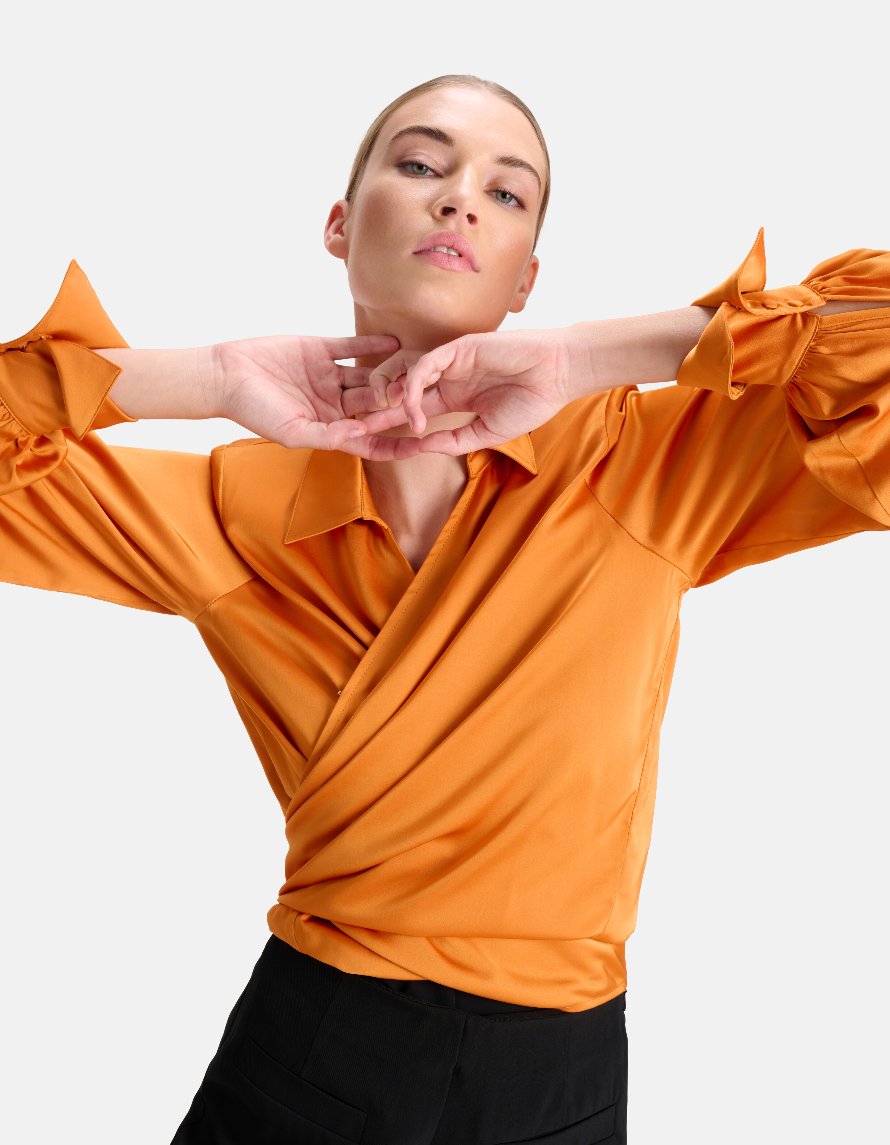 Satin-Bluse Orange By Mieke SHOEBY WOMEN