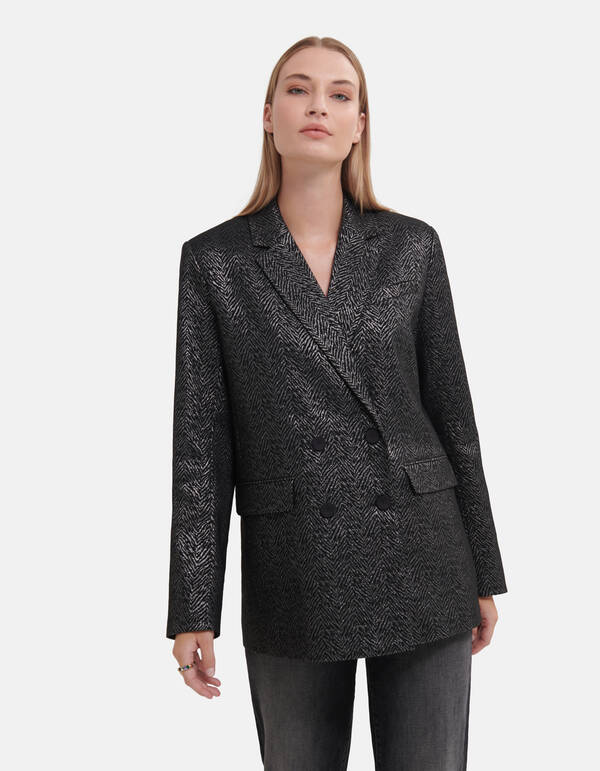 Blazer mit Zebradruck Schwarz von Fred SHOEBY WOMEN