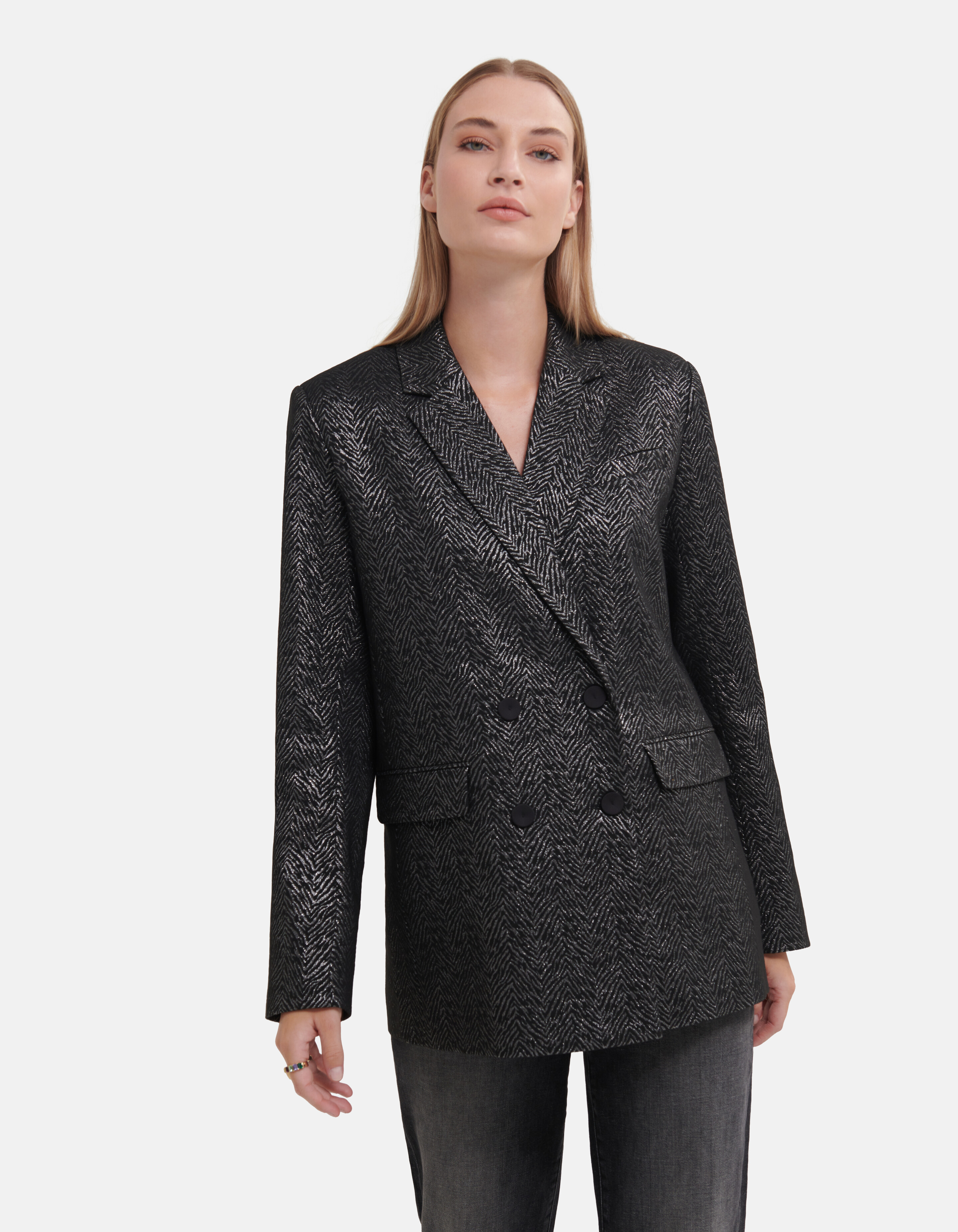 Blazer mit Zebradruck Schwarz von Fred SHOEBY WOMEN