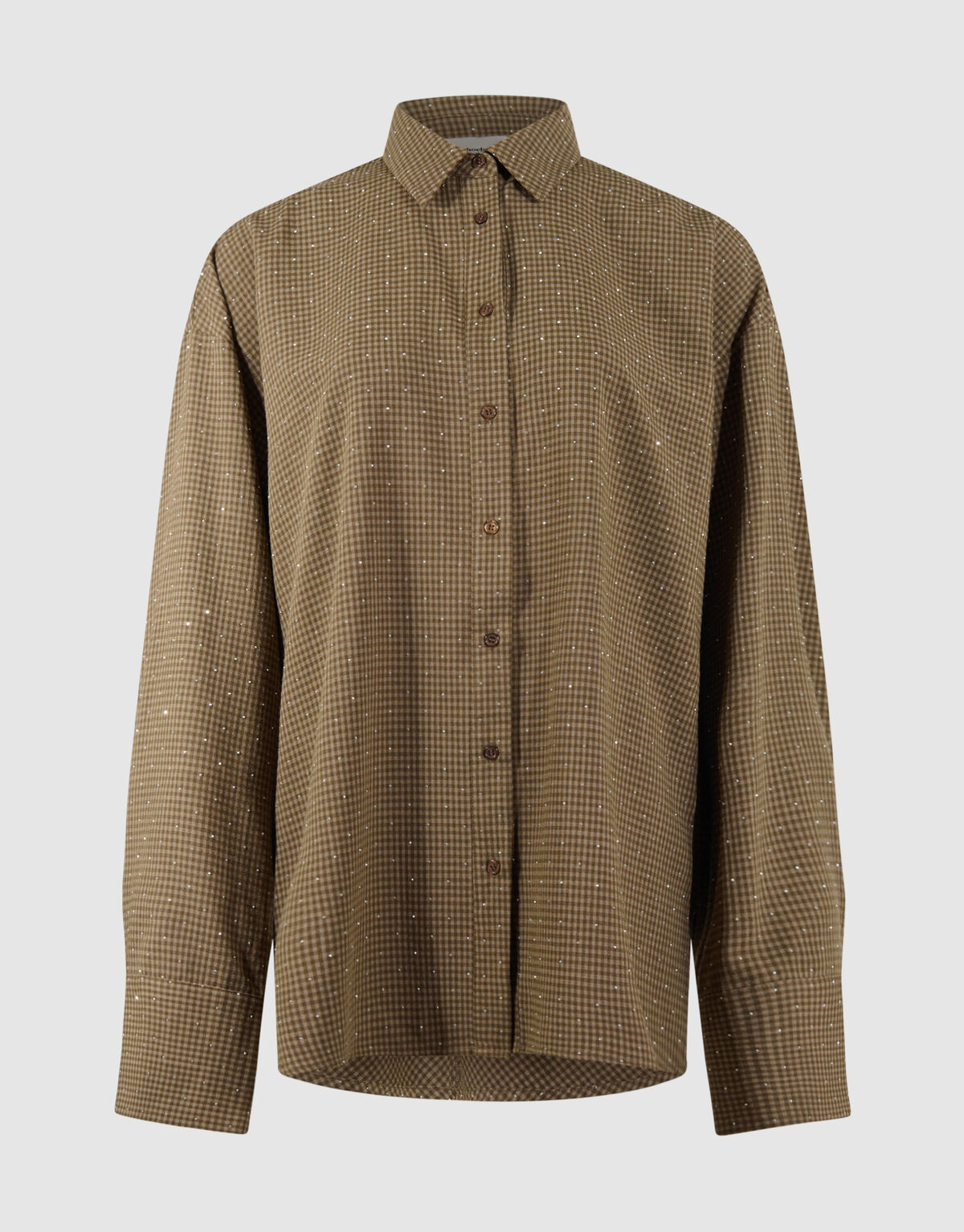 &Uuml;bergr&ouml;&szlig;en Rauten Strass Bluse Braun SHOEBY WOMEN