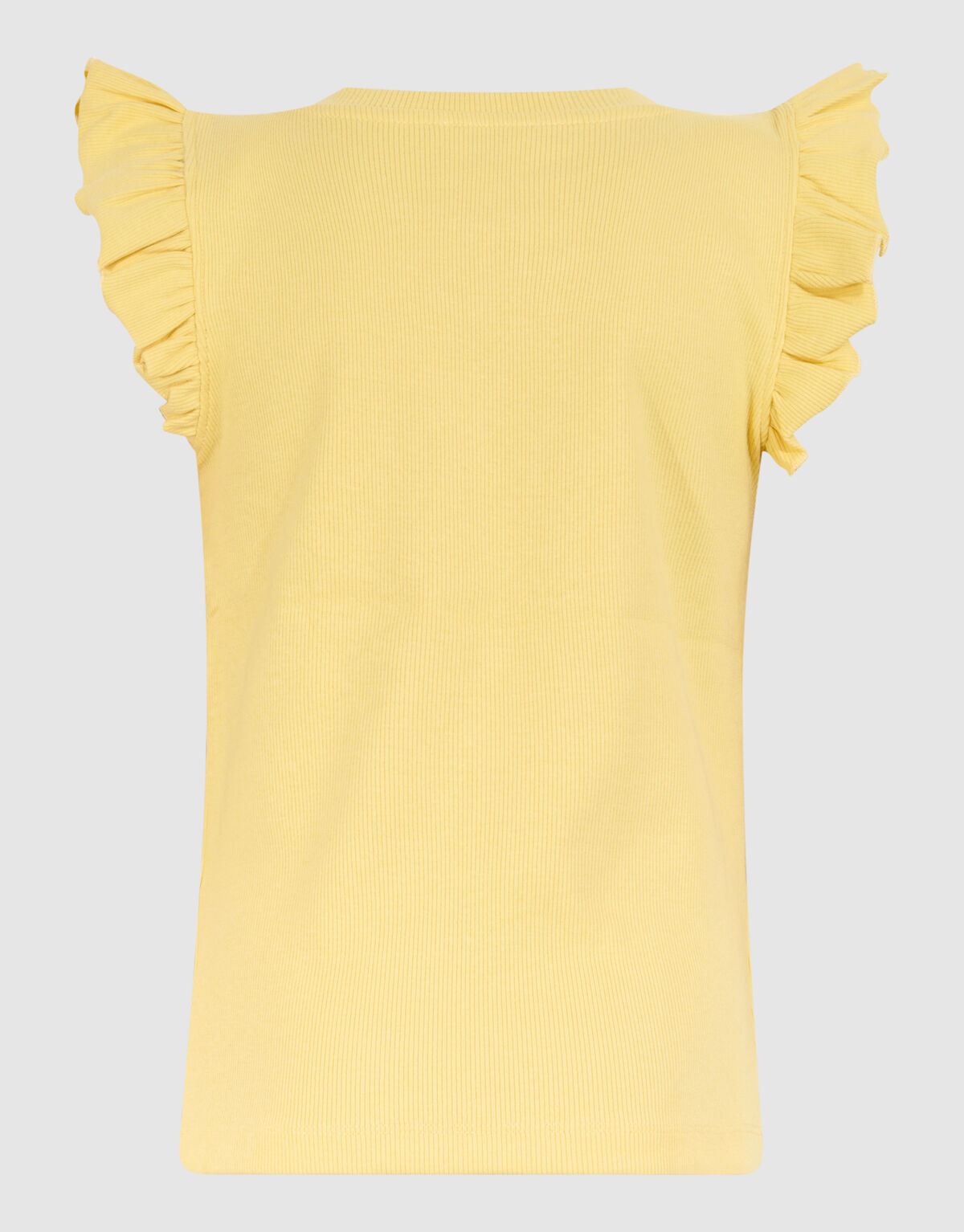 Ruffle Rib Top Hellgelb SHOEBY GIRLS