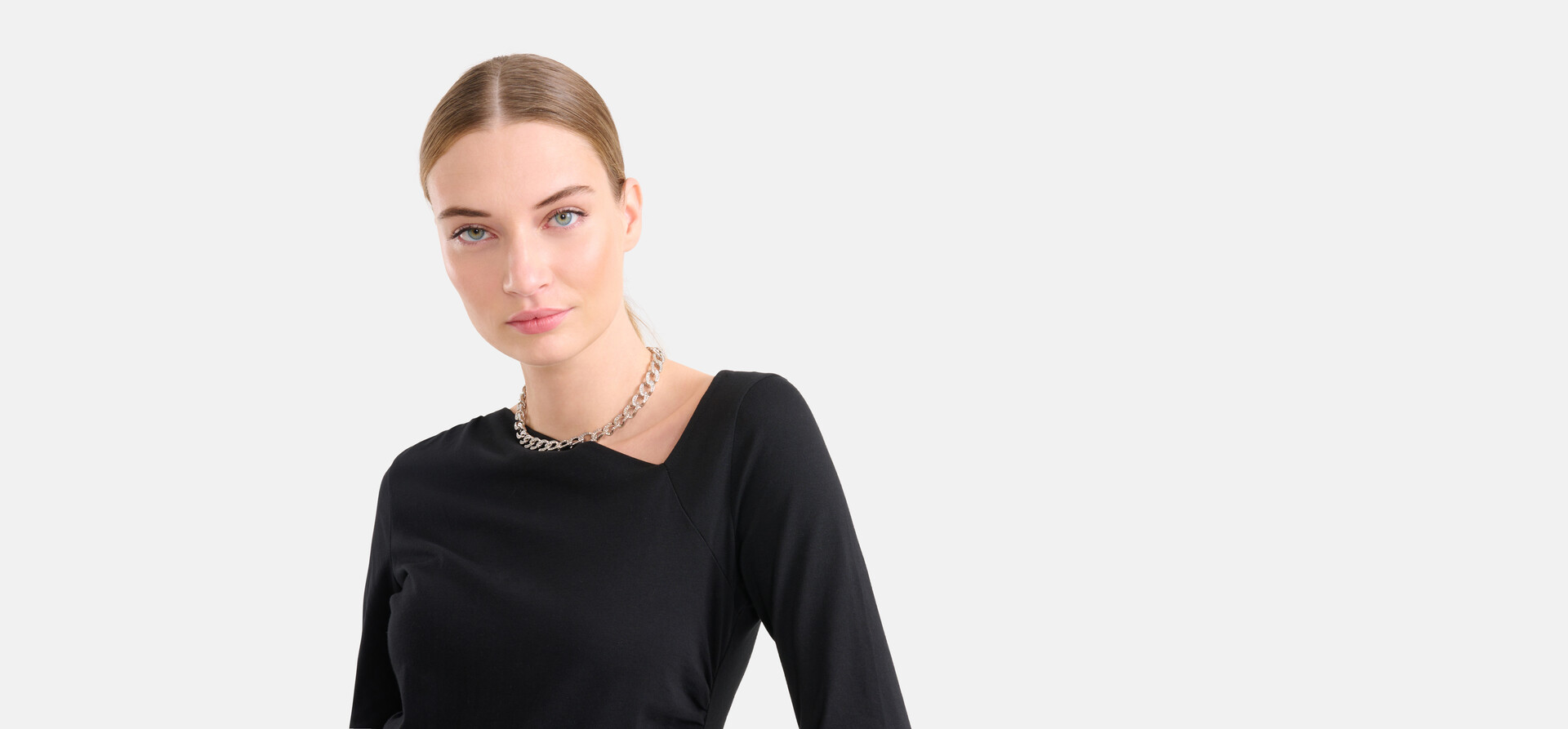 Strass Kette Halskette Silber SHOEBY ACCESSOIRES