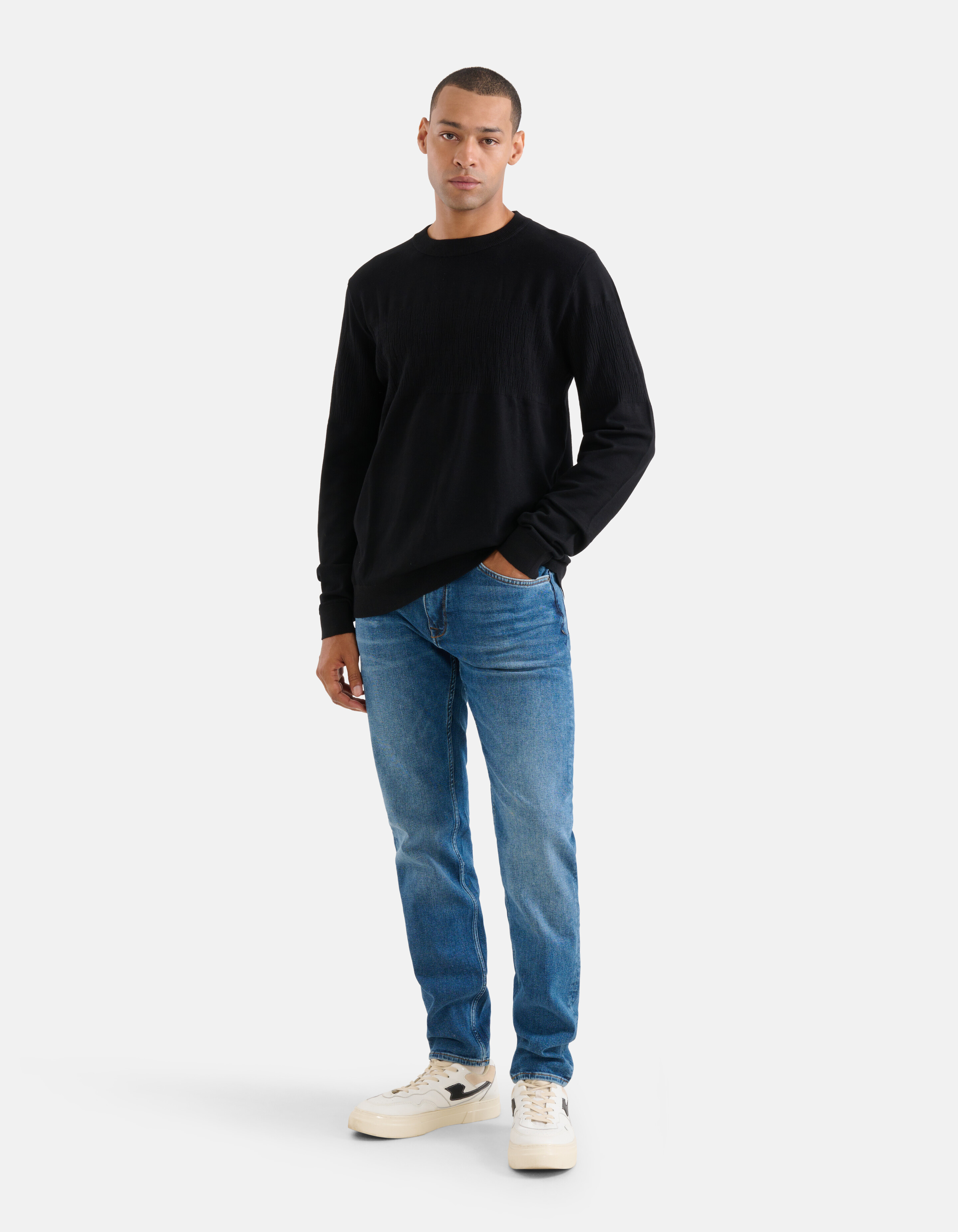 Strukturierter Pullover Schwarz SHOEBY MEN