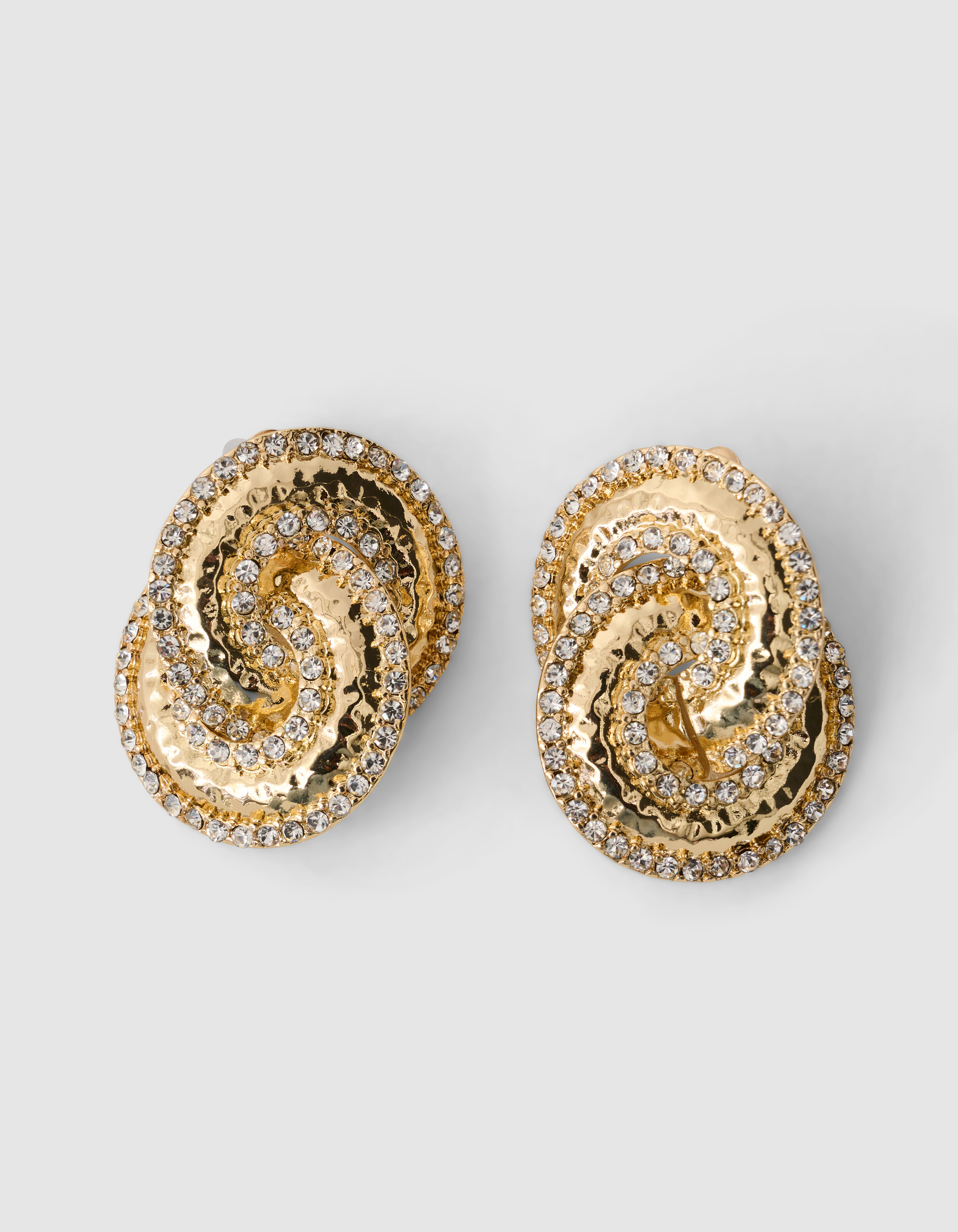 Statement-Strass-Ohrringe Gold SHOEBY ACCESSOIRES