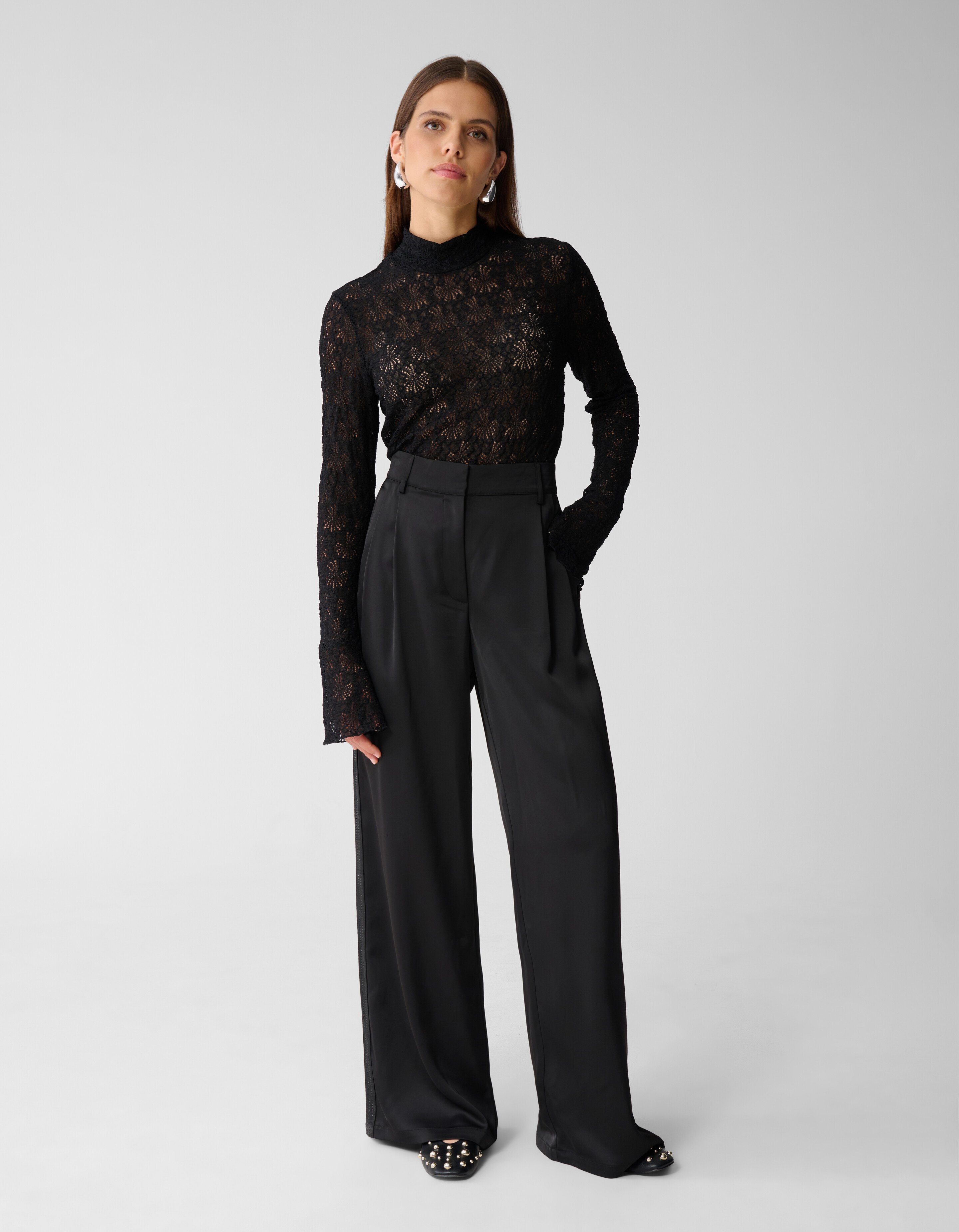 Satinhose Schwarz von Mieke SHOEBY WOMEN