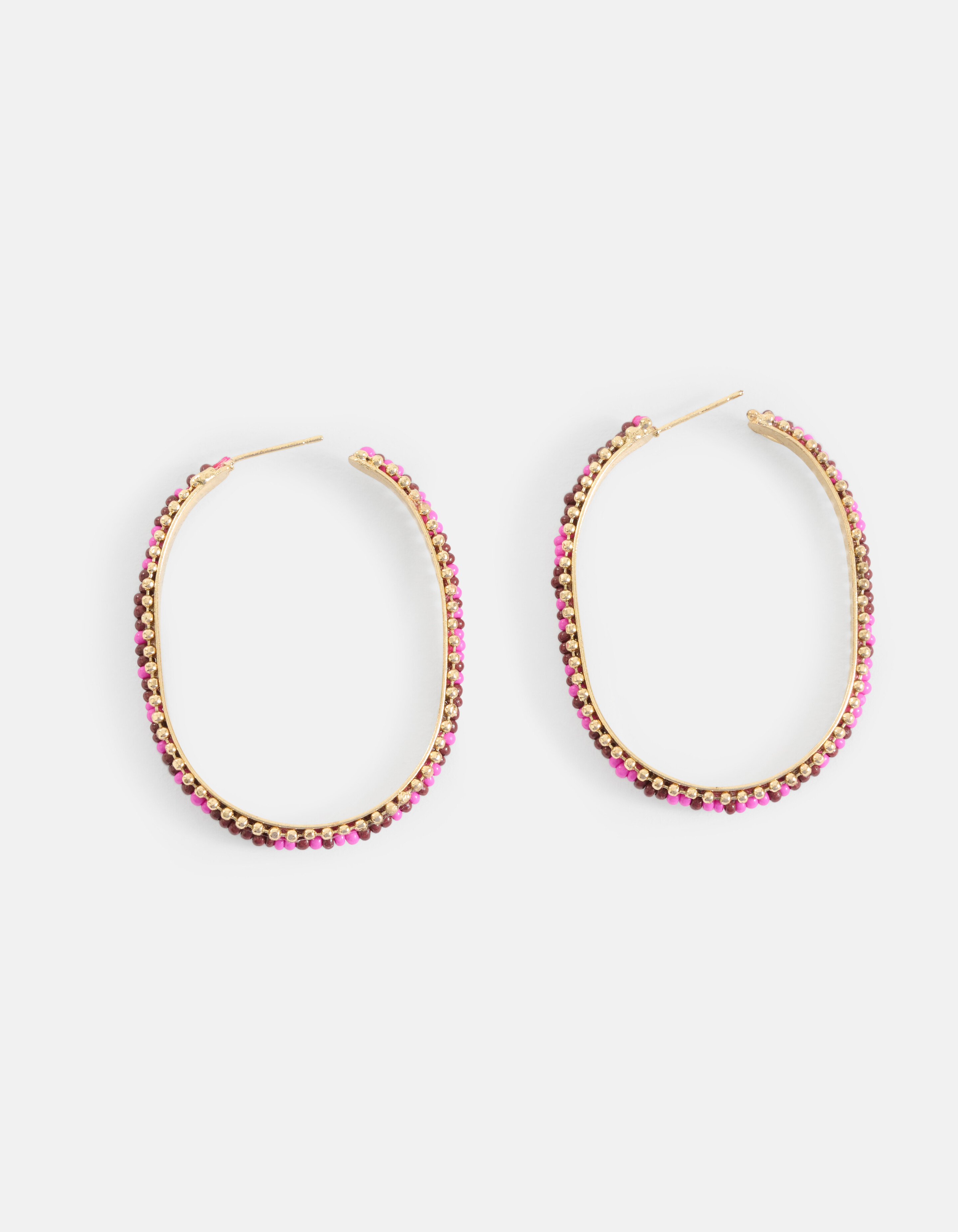 Ovale Perlenohrringe Rosa SHOEBY ACCESSOIRES