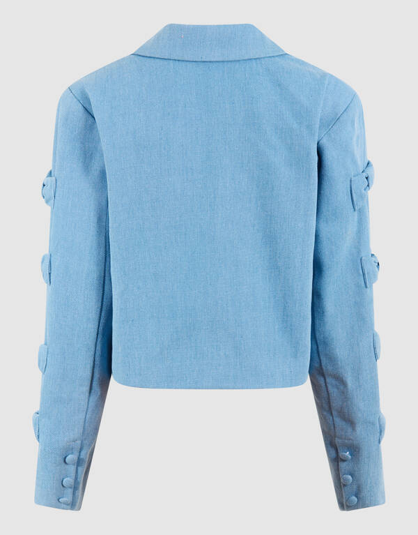 Gek&uuml;rzter Blazer mit Schleife Blau SHOEBY GIRLS