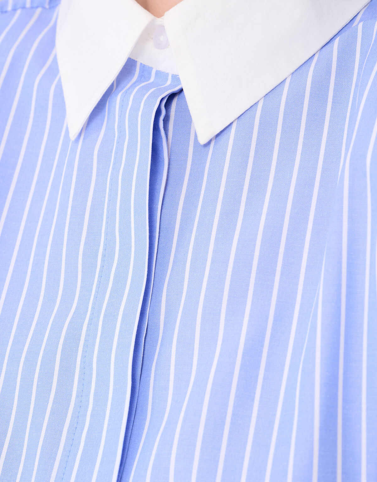 Gestreifte Bluse nach Ma&szlig; Blau SHOEBY WOMEN