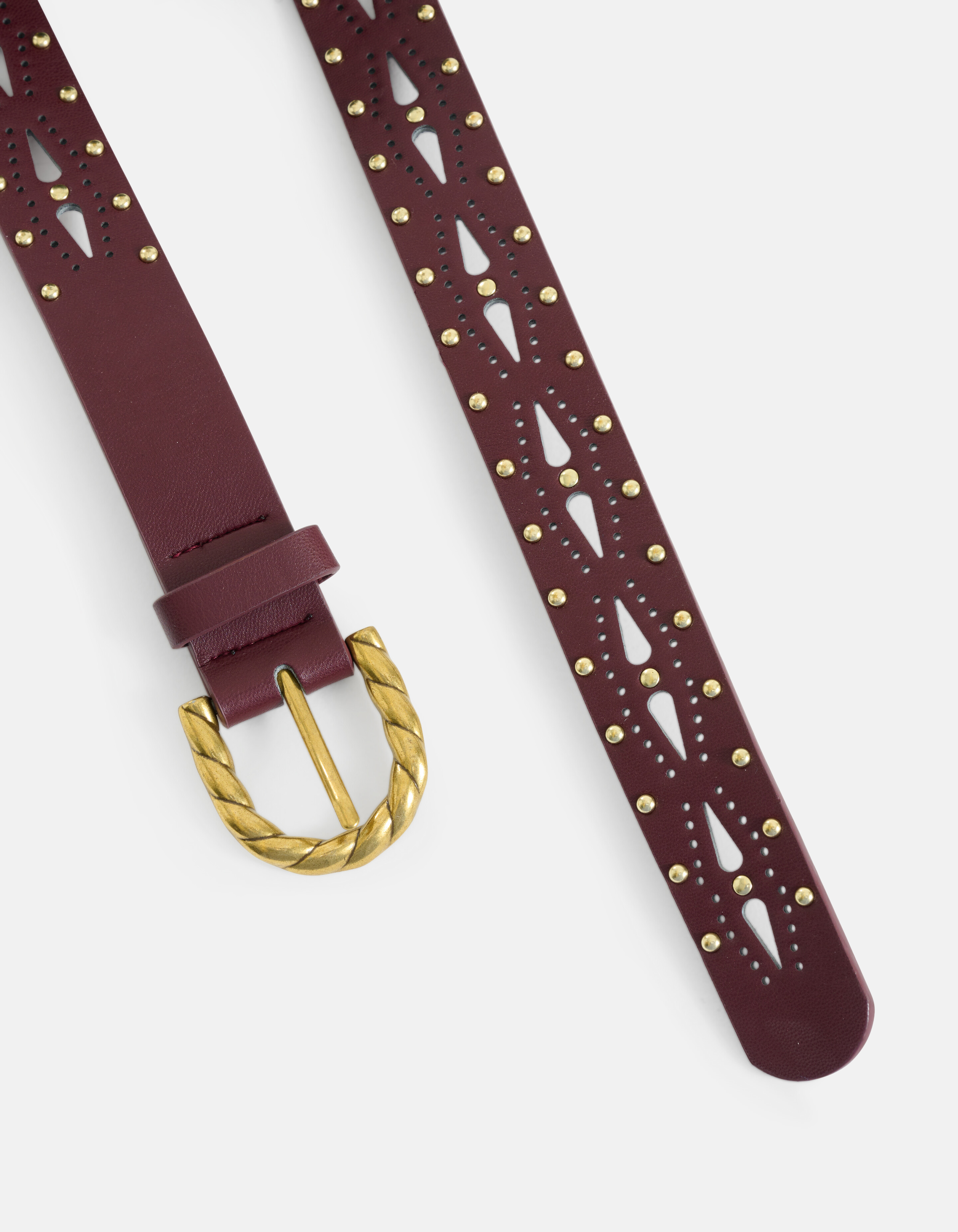 Gürtel mit gedrehter Schnalle Dunkelrot SHOEBY ACCESSOIRES