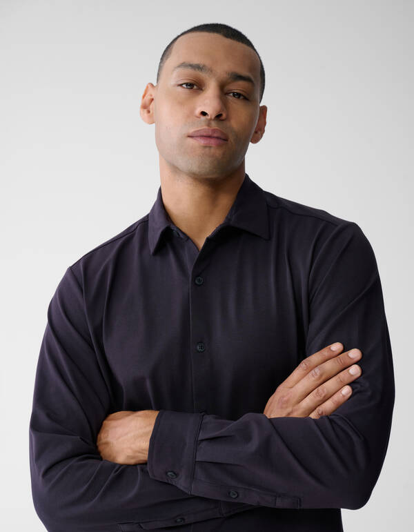 Jersey Hemd Dunkelbraun SHOEBY MEN