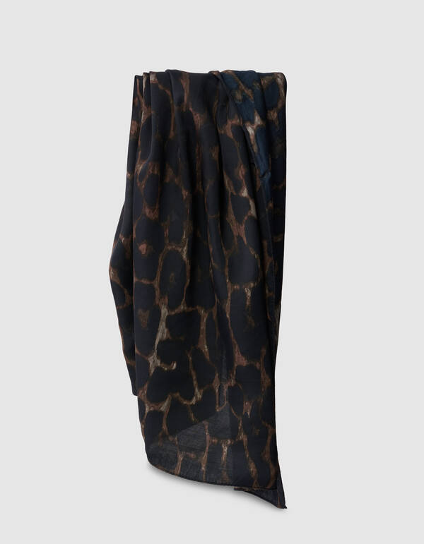 Satin Jaguar Schal Dunkelbraun SHOEBY ACCESSOIRES