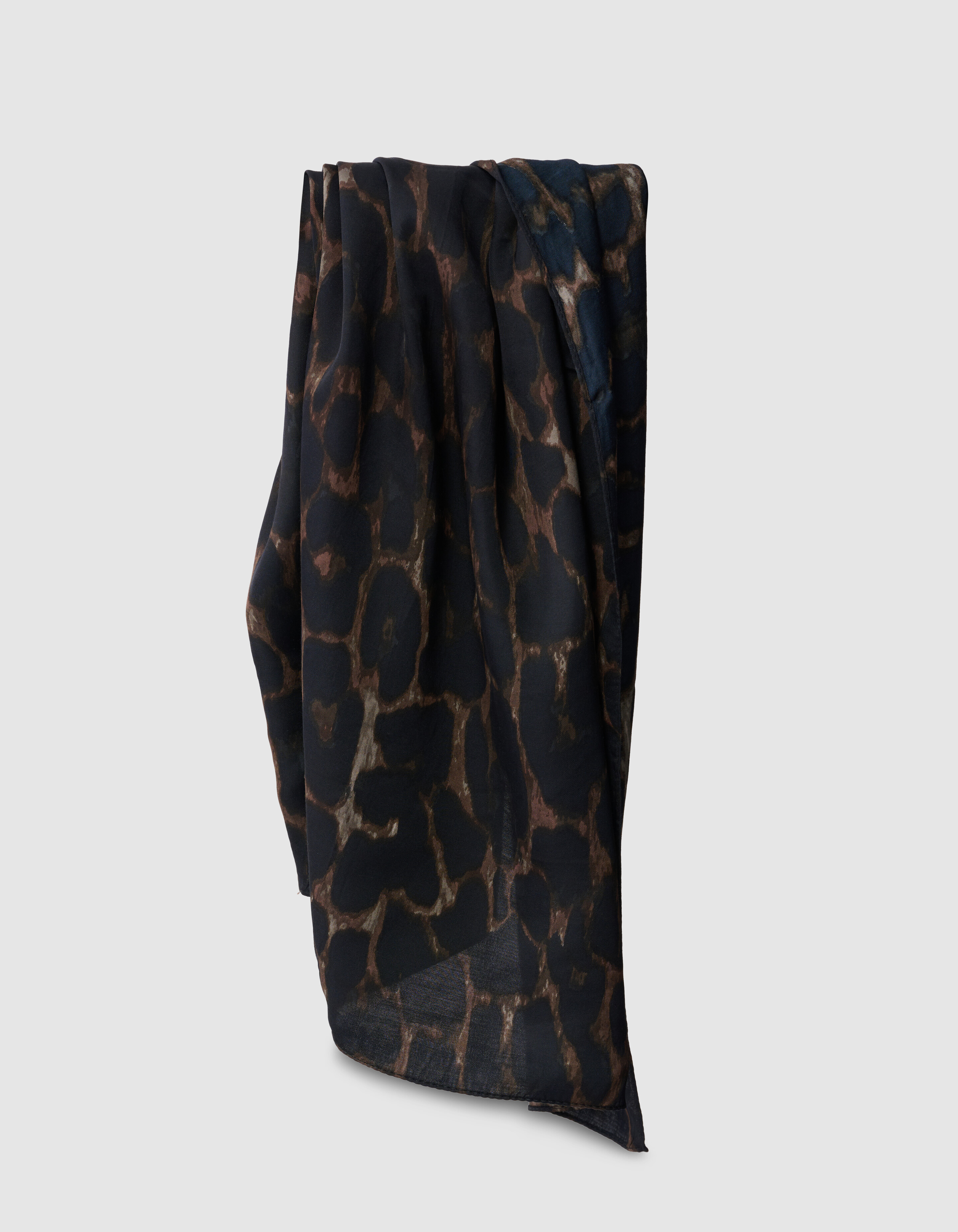 Satin Jaguar Schal Dunkelbraun SHOEBY ACCESSOIRES