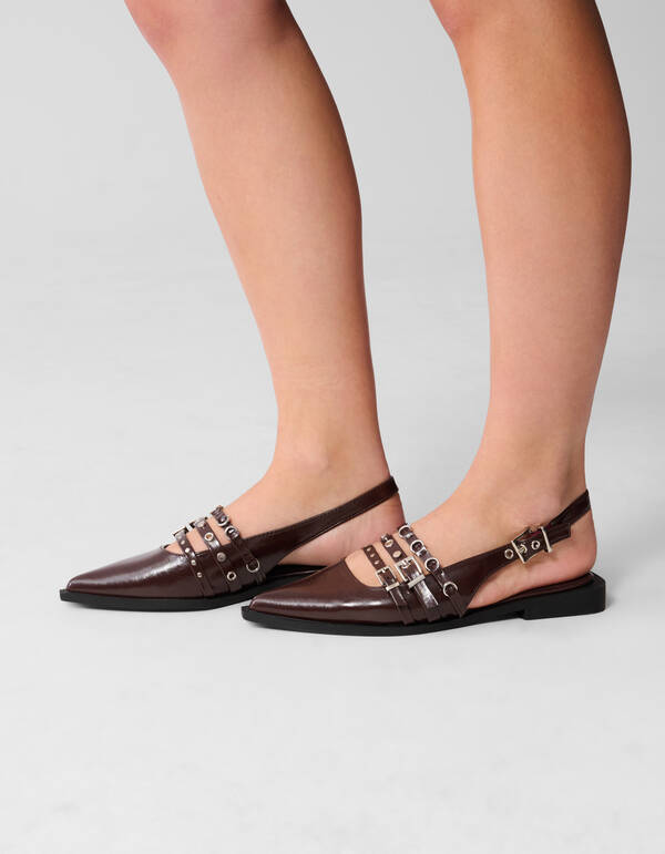 Schnalle Slingback Dunkelrot SHOEBY SHOES