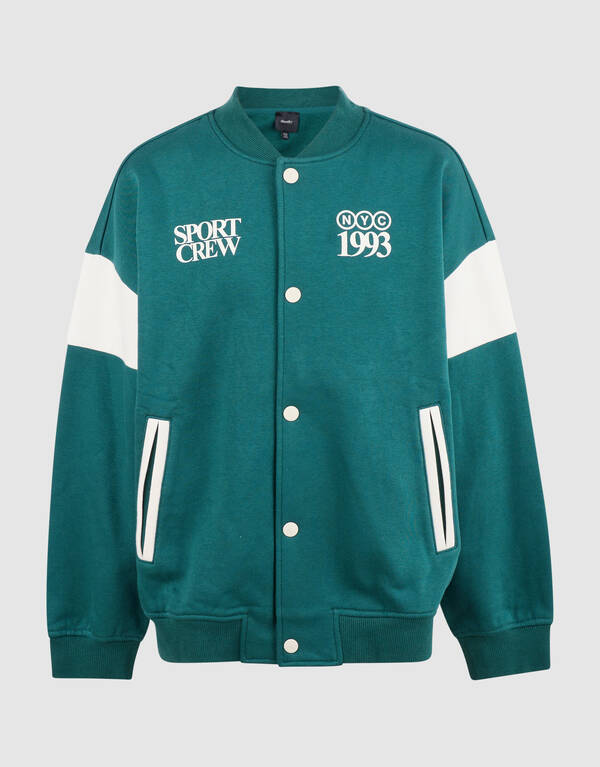 Oversized Sportliche Bomberjacke Dunkelgr&uuml;n SHOEBY BOYS