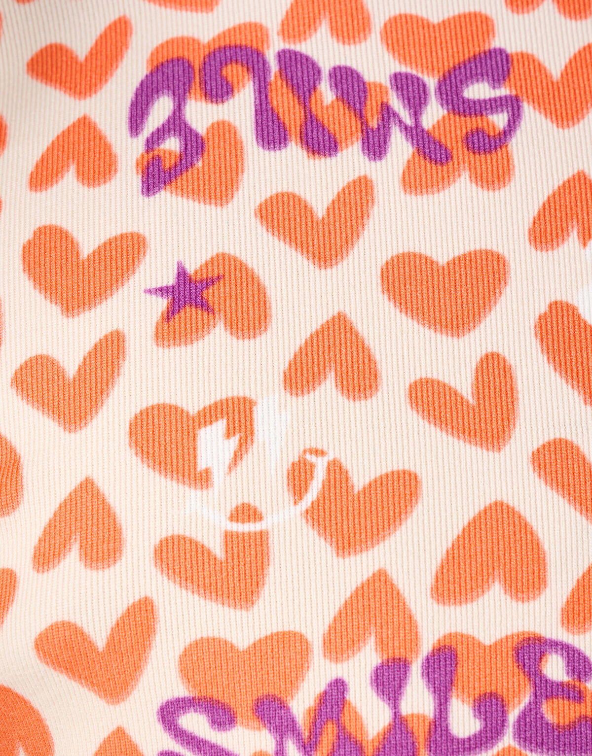 Printed Cropped Top Oranje/Gebroken Wit SHOEBY GIRLS