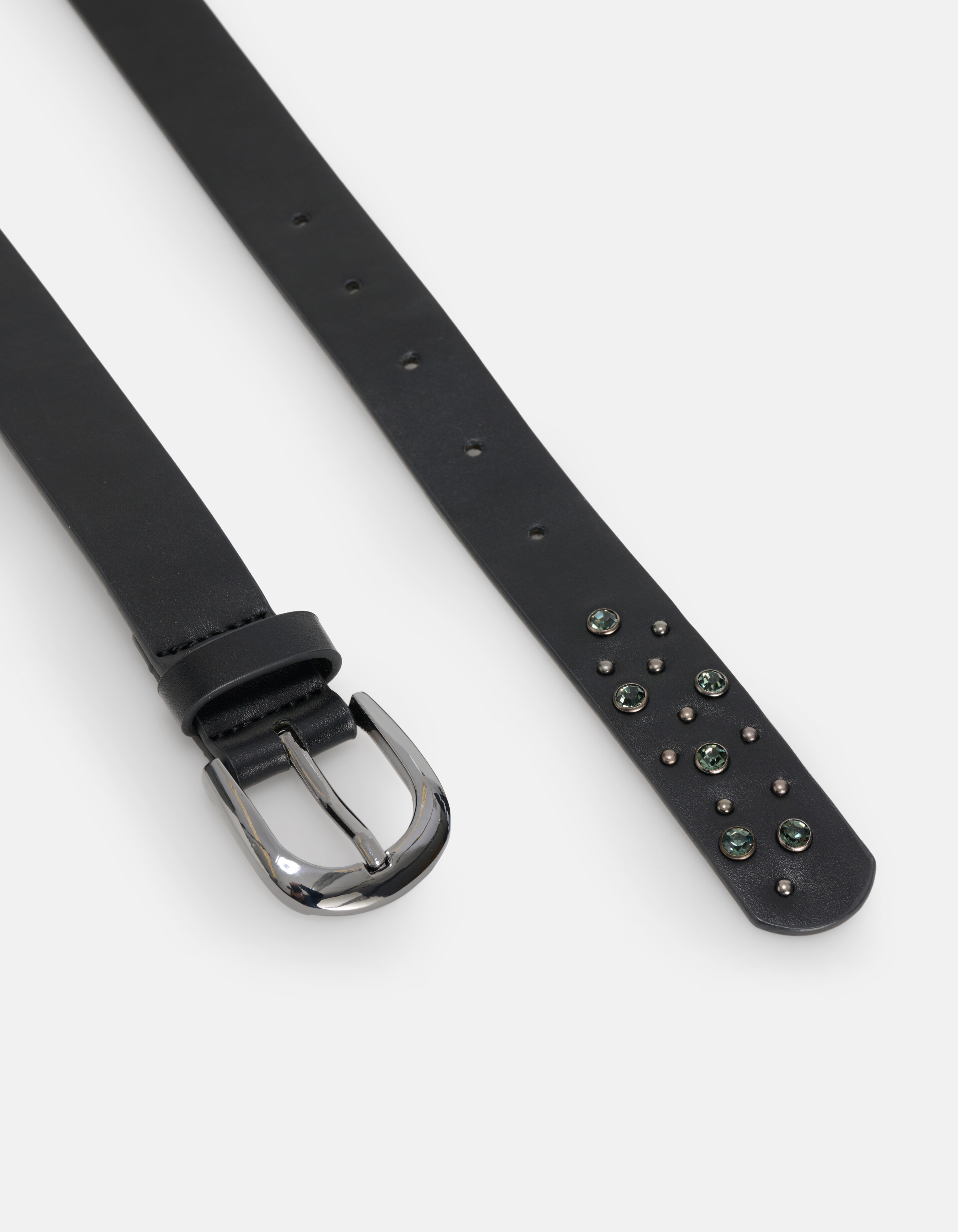 Gürtel mit Strasssteinen Schwarz SHOEBY ACCESSOIRES