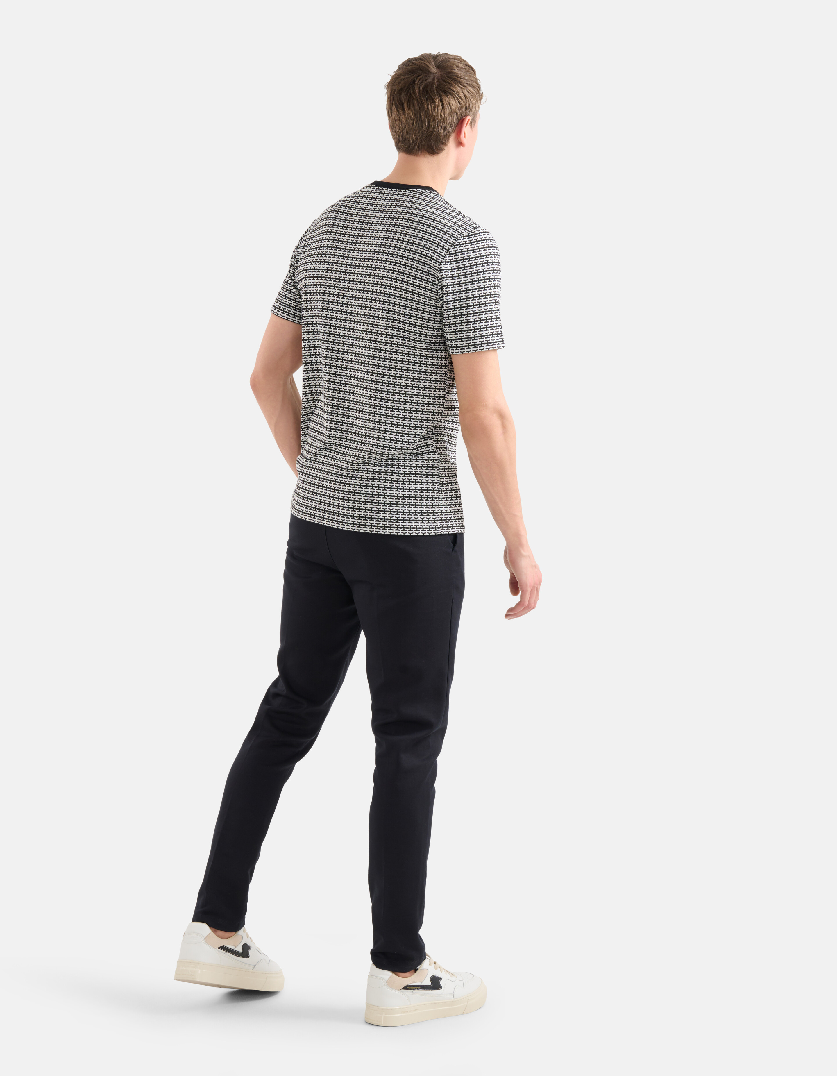 T-Shirt mit Druck Schwarz/Weiß SHOEBY MEN