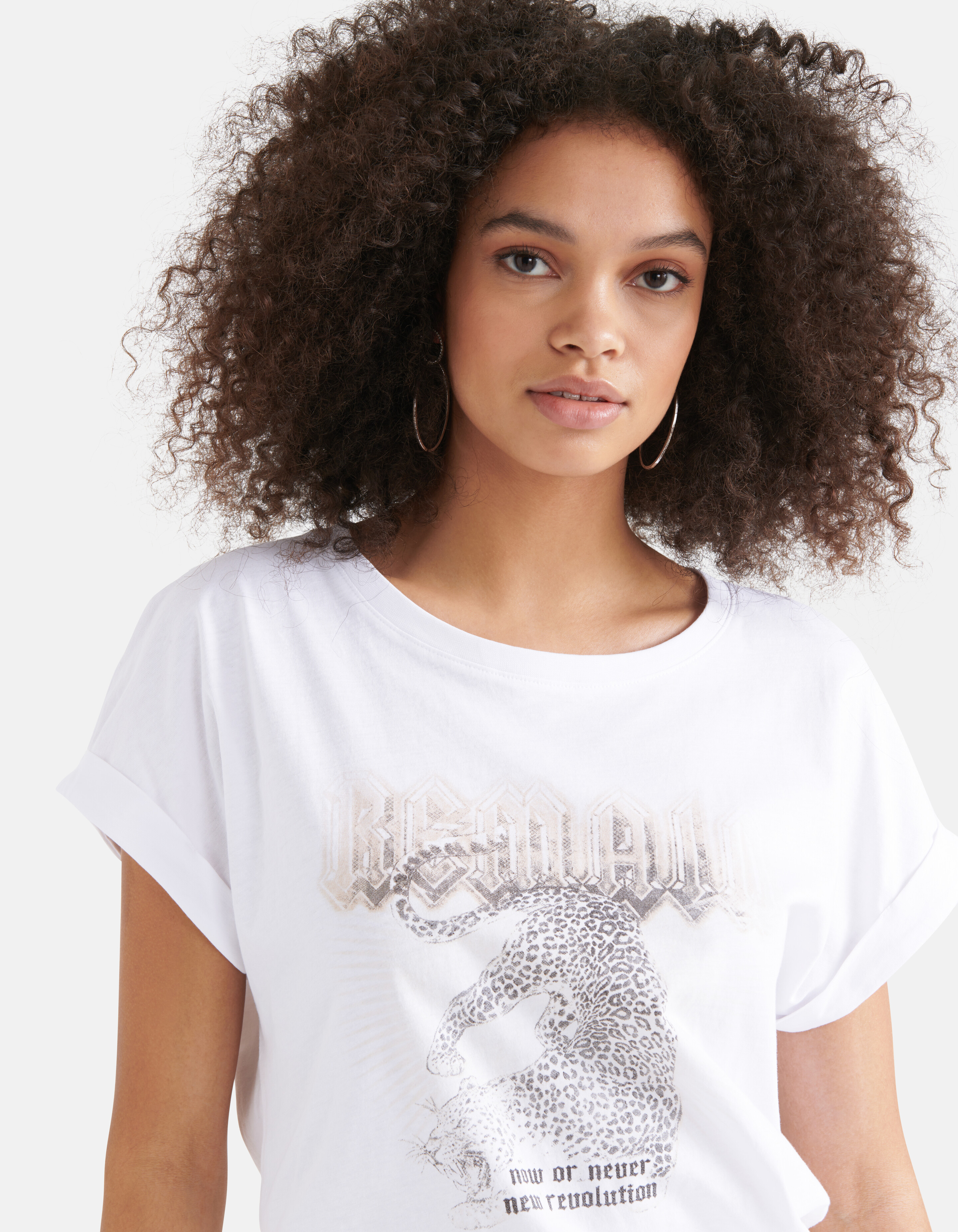 Bedrucktes T-shirt Weiß SHOEBY WOMEN