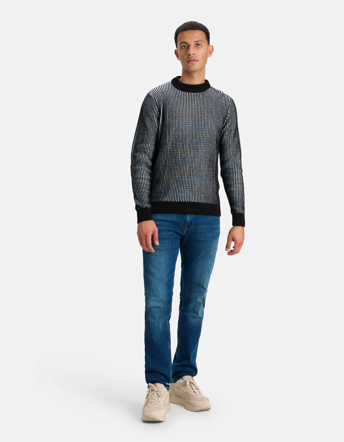 Detaillierter Strickpullover Blau SHOEBY MEN