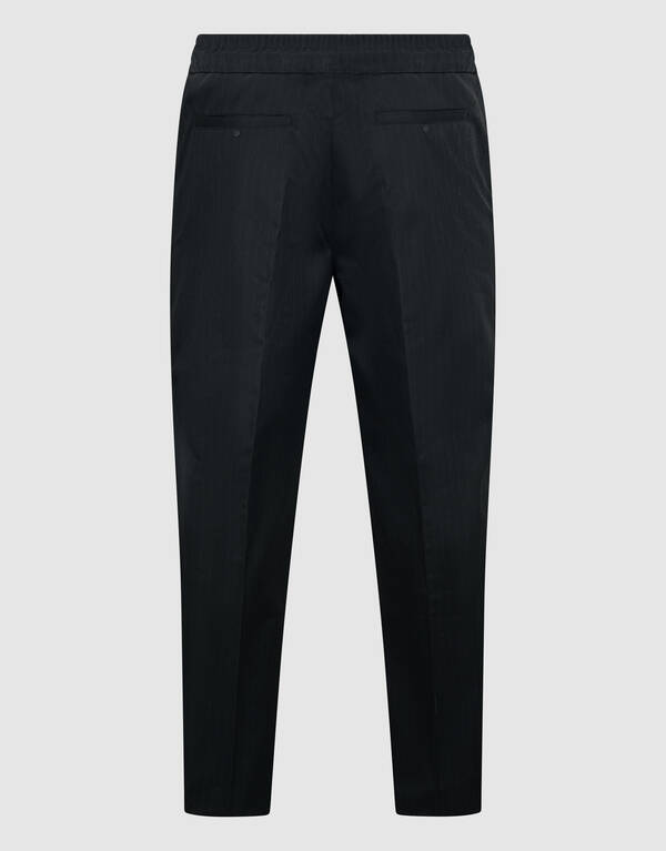 Pinstripe Hose mit schmaler Passform Schwarz SHOEBY MEN