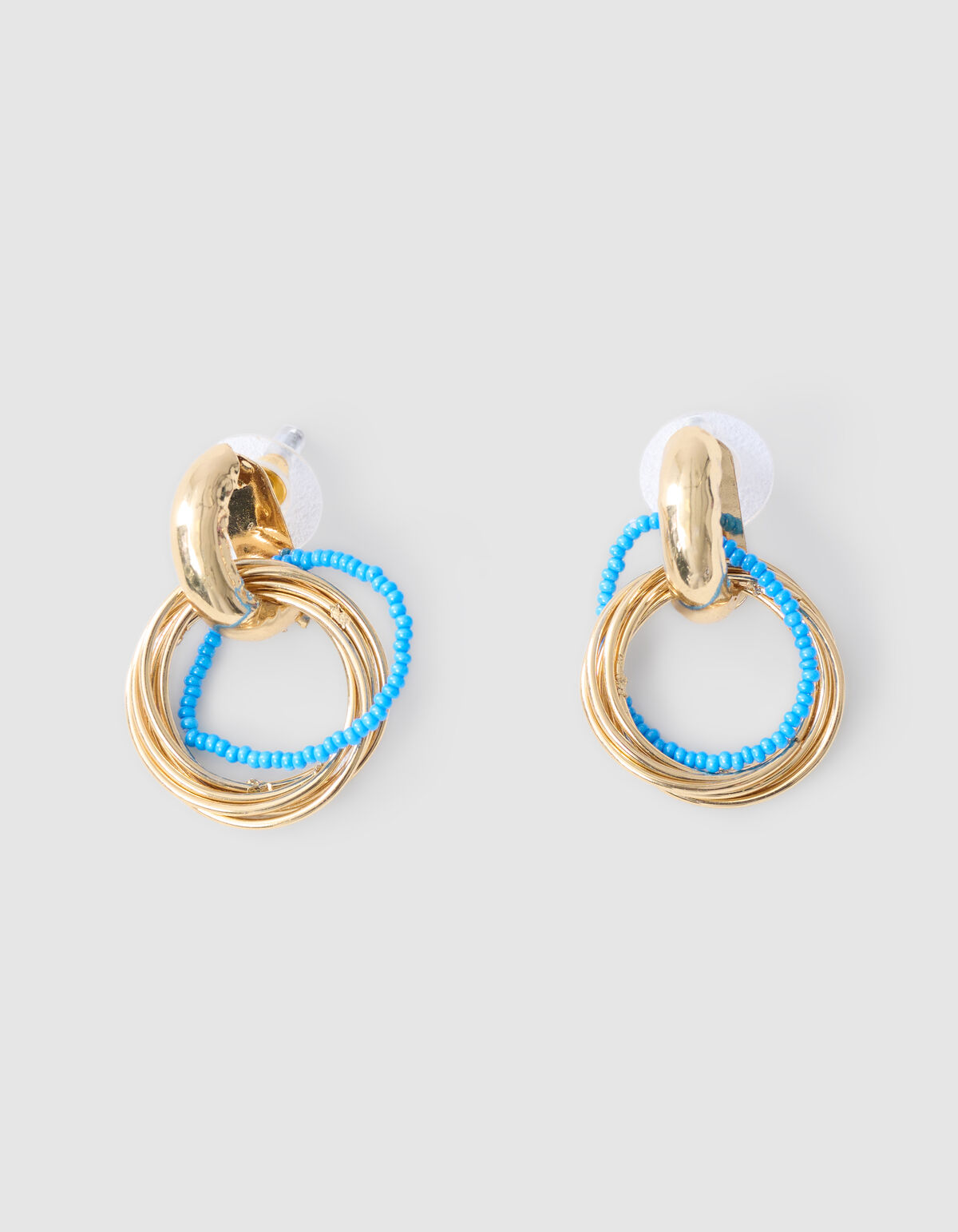 Perlenring-Ohrringe Blau SHOEBY ACCESSOIRES